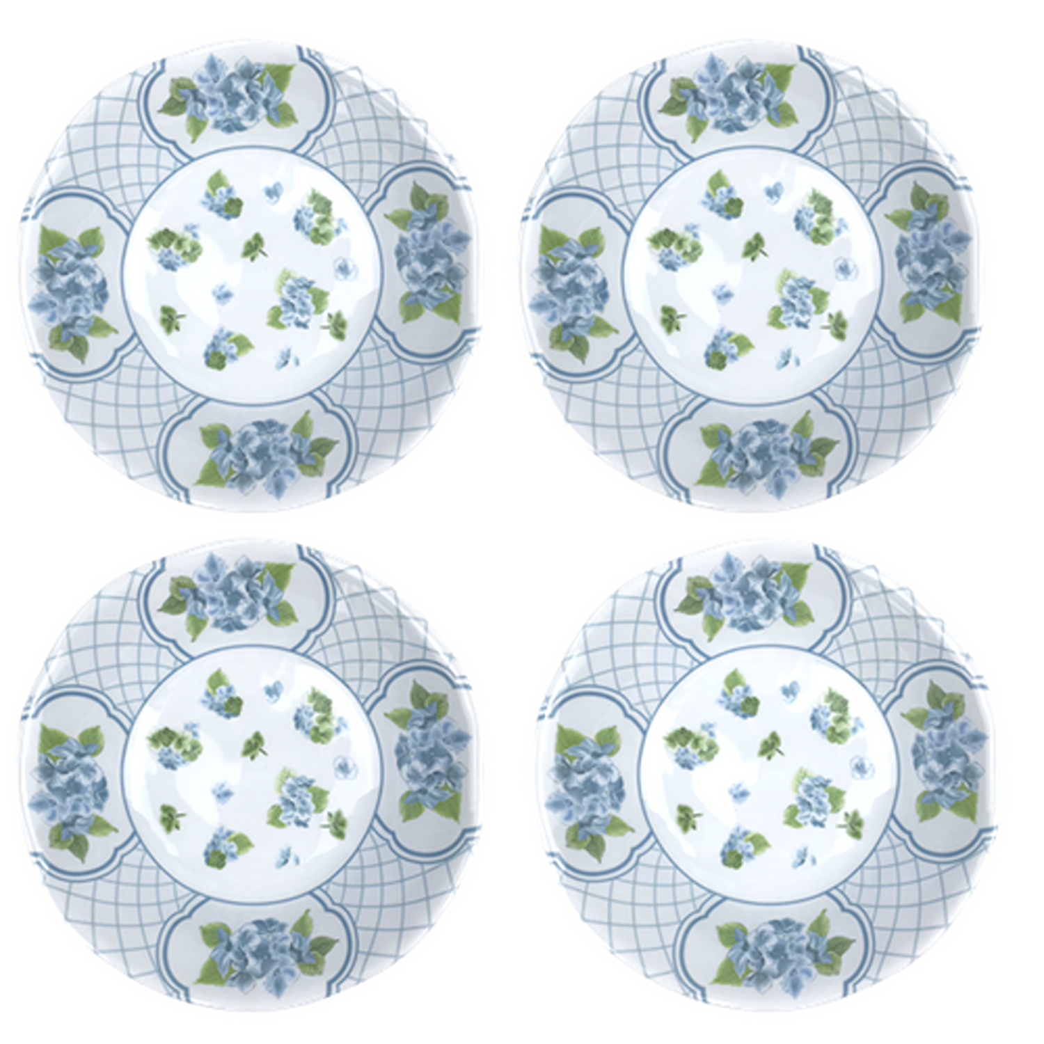 Blue Hydrangea Melamine Dinnerware Collection