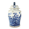 Extra Large Bird & Floral Antiqued Jar