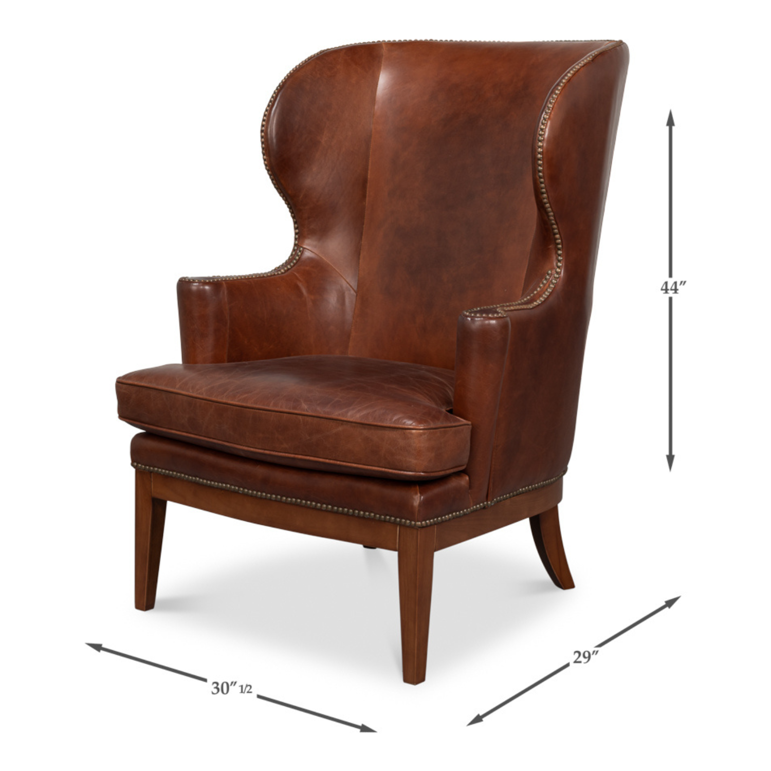 Smithfield Wing Chair, Newark Brown