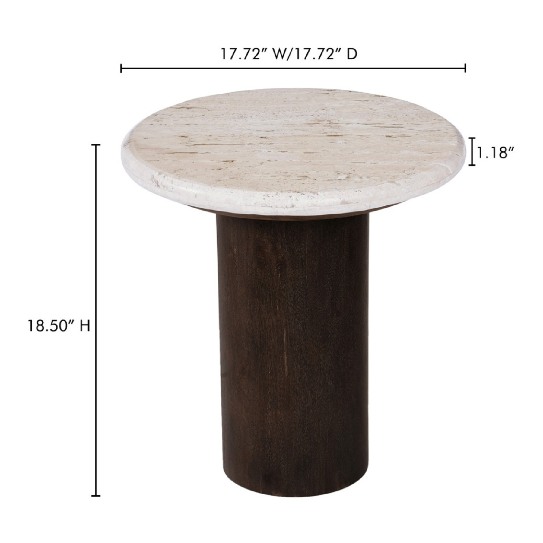 Rowe Accent Table Beige Travertine