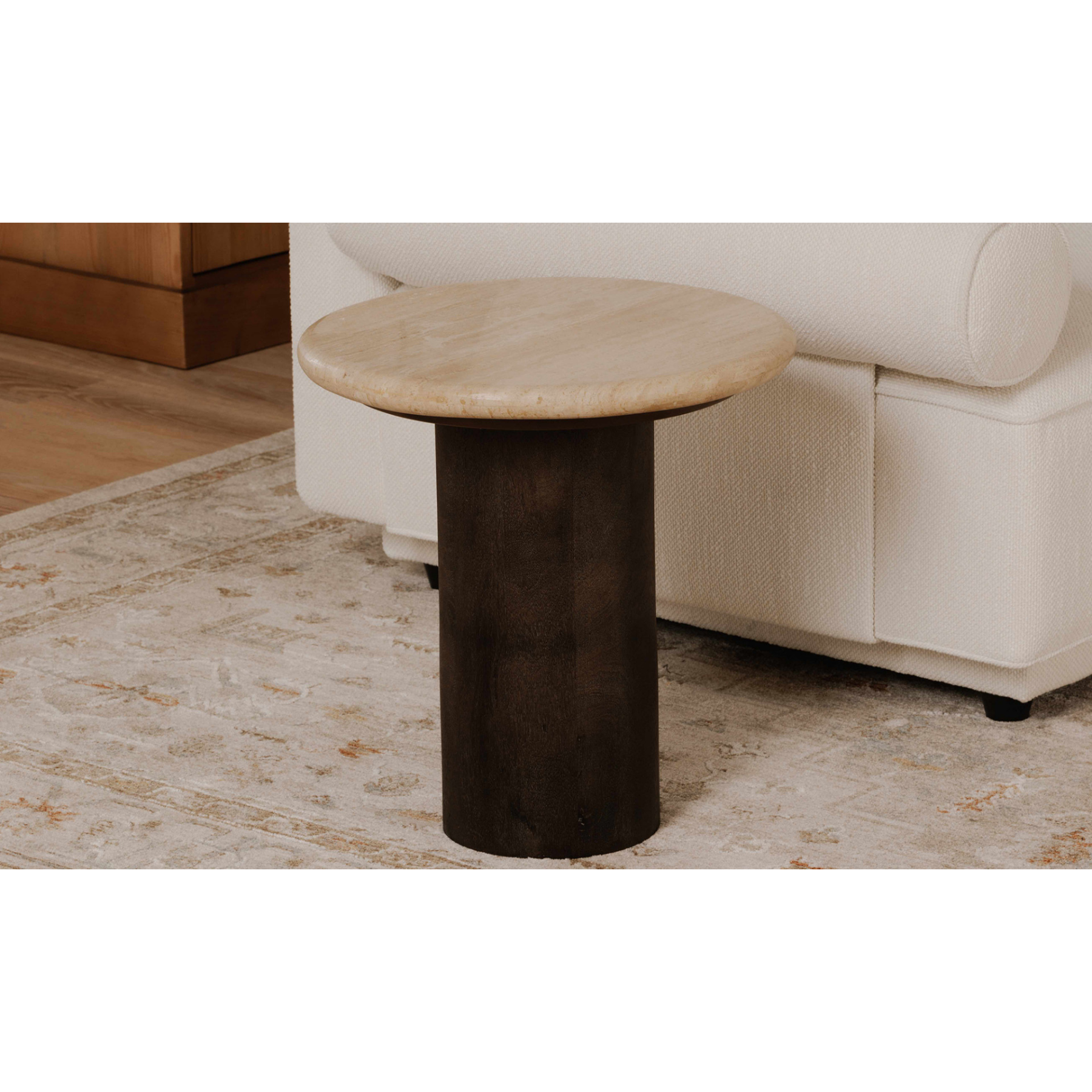 Rowe Accent Table Beige Travertine