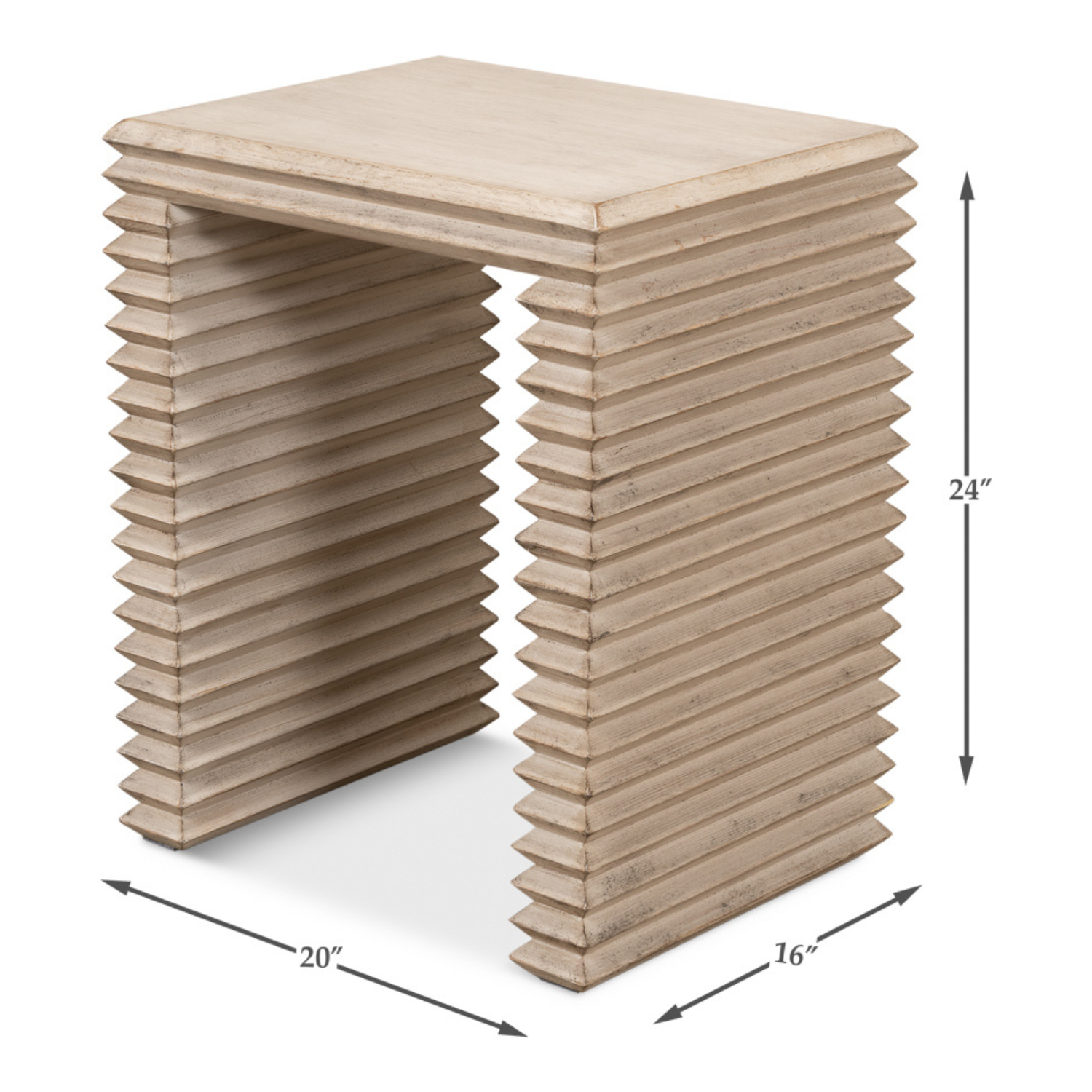 Stacked Side Table - Stone Grey
