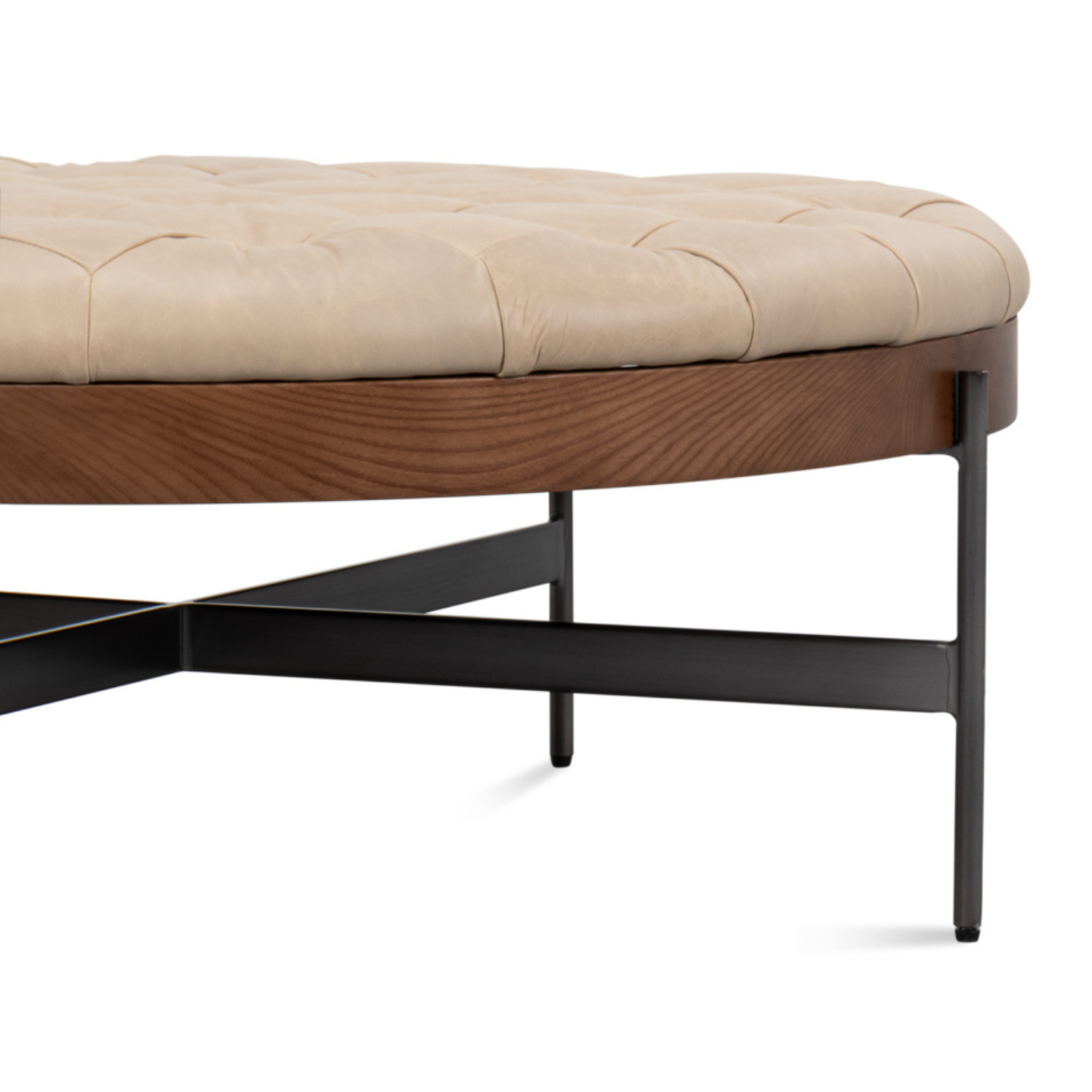 Corbet Cocktail Ottoman, Cappucino White