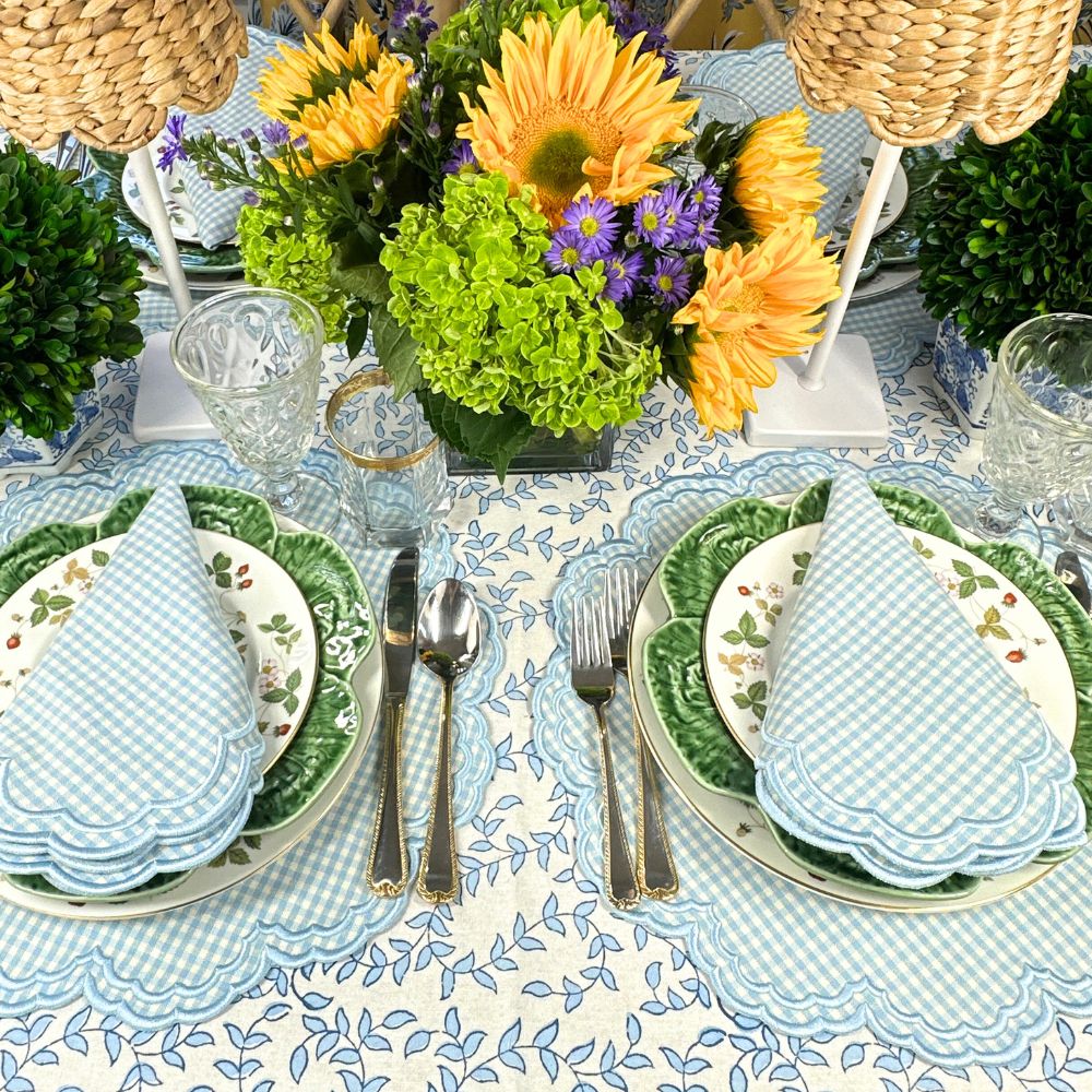 Bettina Placemat - Blue Gingham (Set of 4)