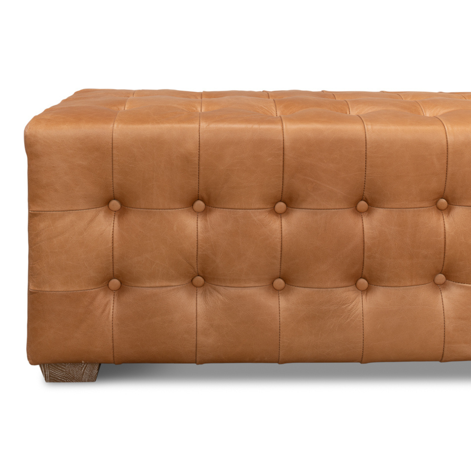 "Beam" Bench Tufted Leather