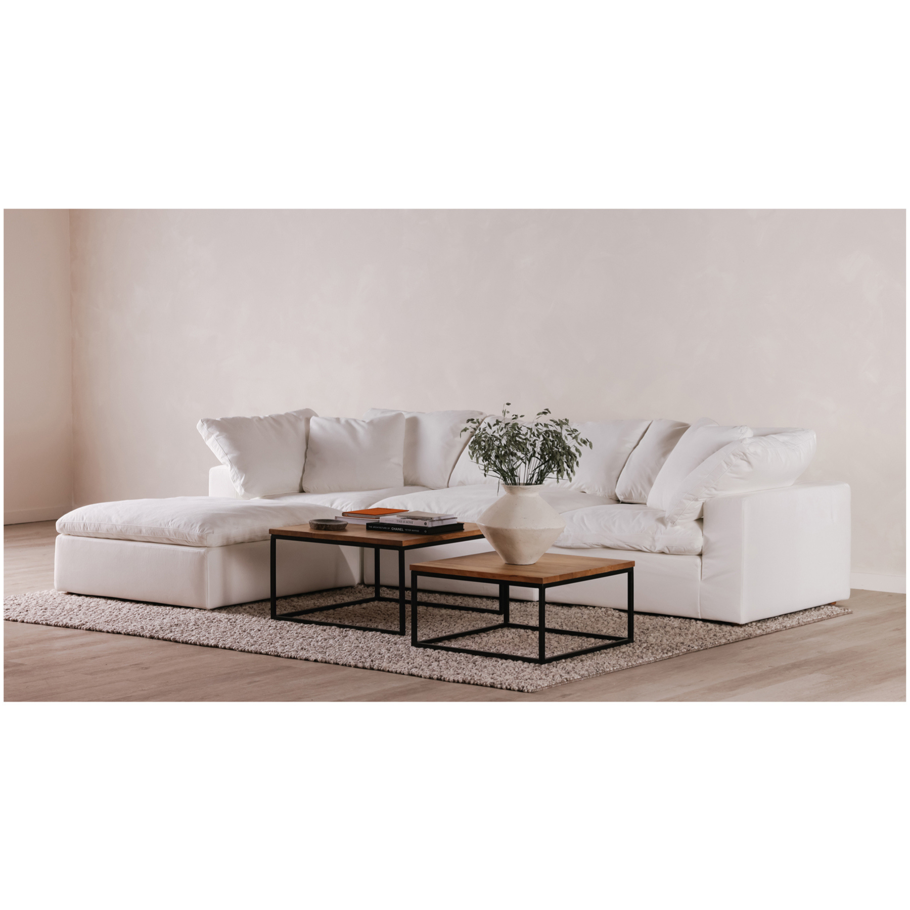 Gaia Lounge Modular Sectional - Cream White