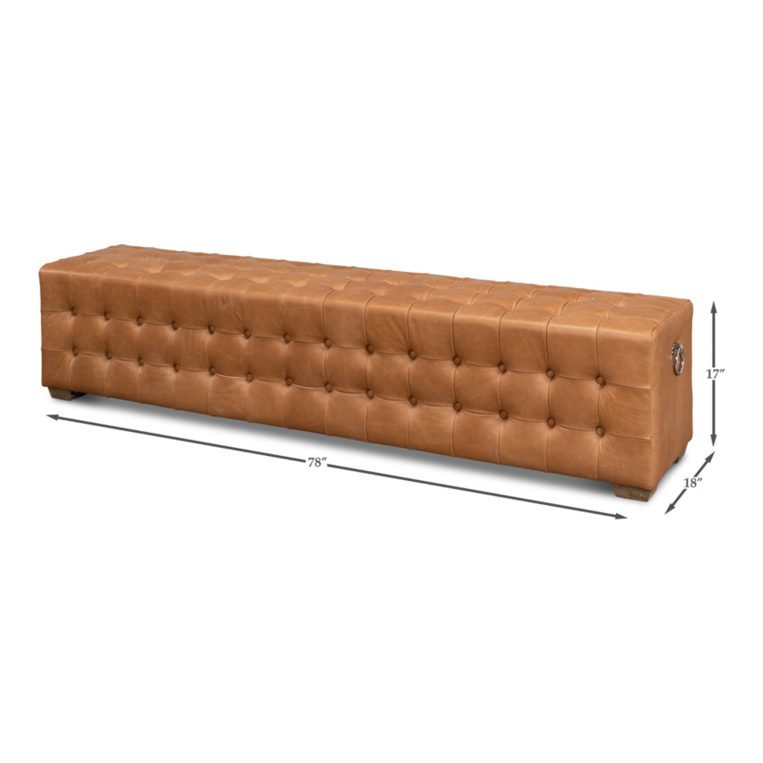 "Beam" Bench Tufted Leather