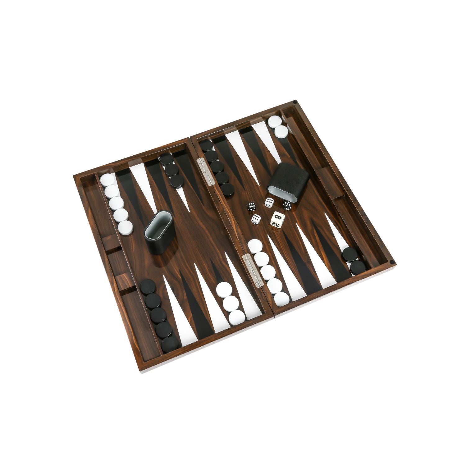 Luxury Wood Grain Lacquer Backgammon Set