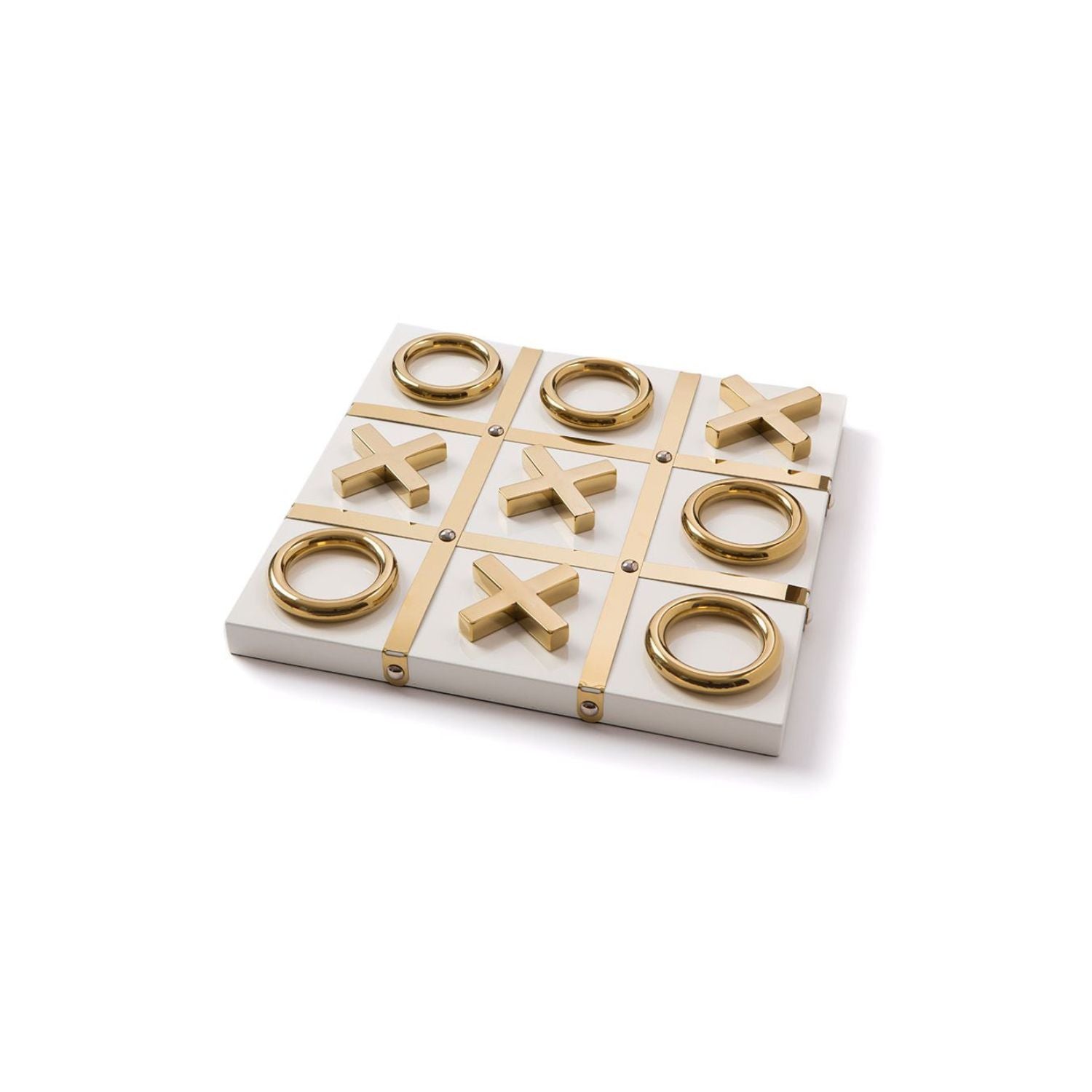White and Gold Tic Tac Toe