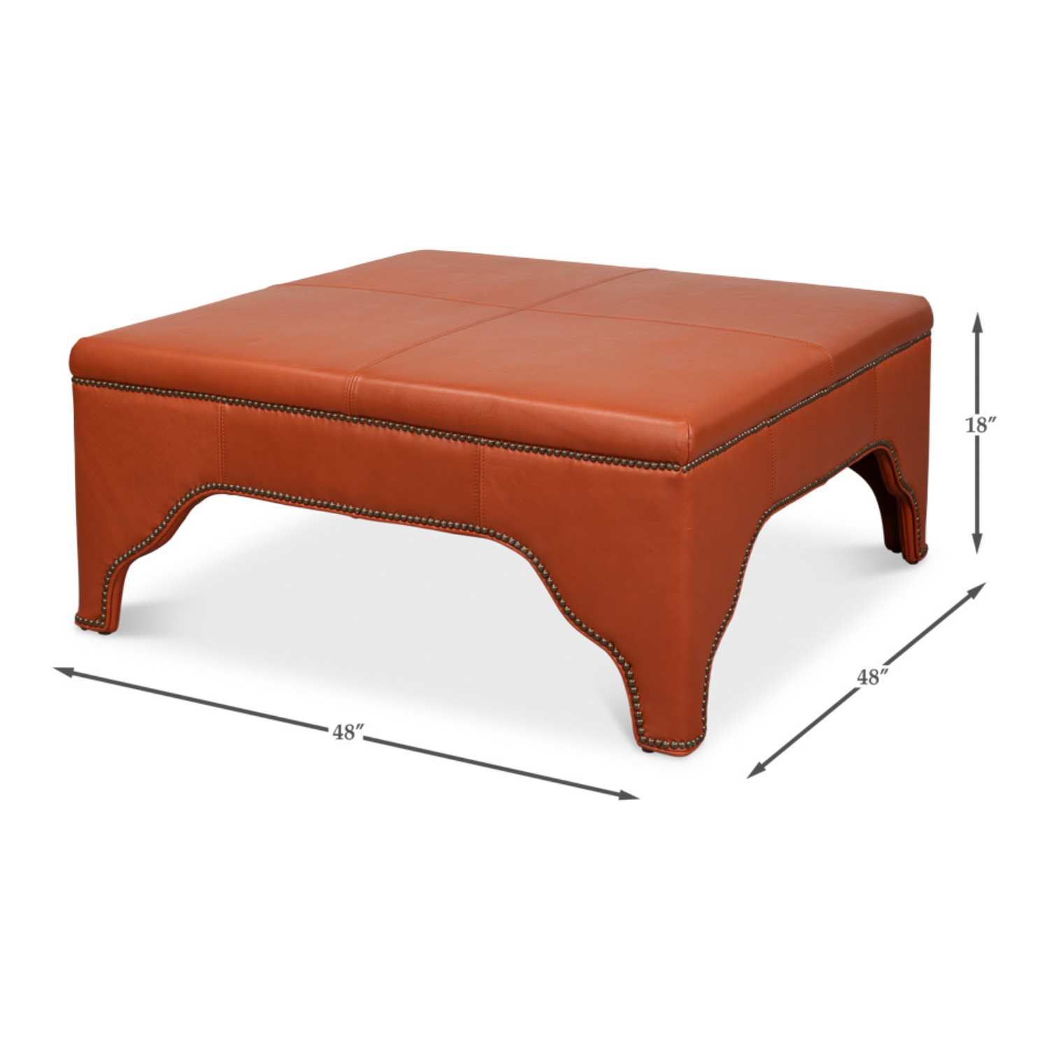 Streetman Cocktail Ottoman Hermes Brown