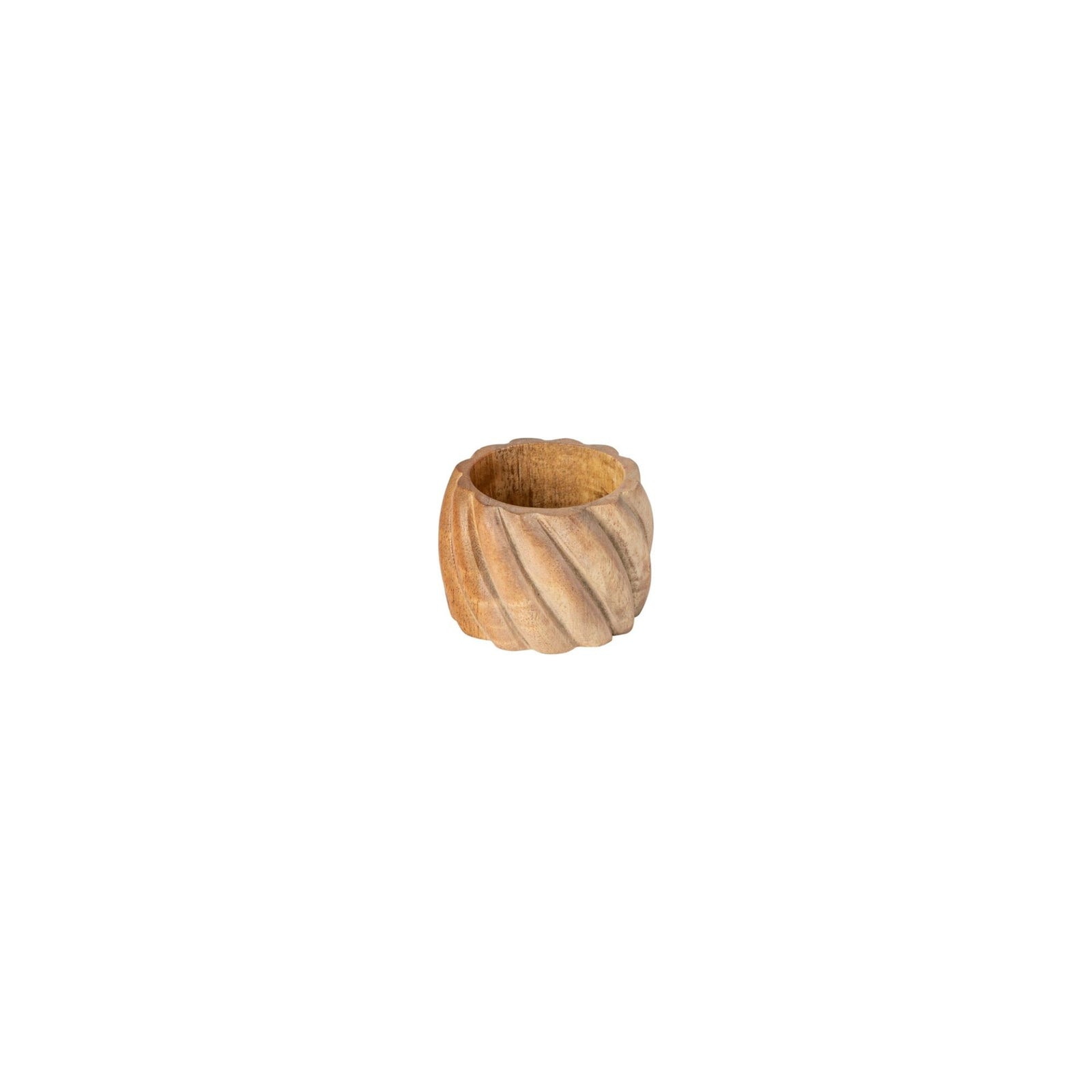 Spiral Wood Napkin Rings Set of 4