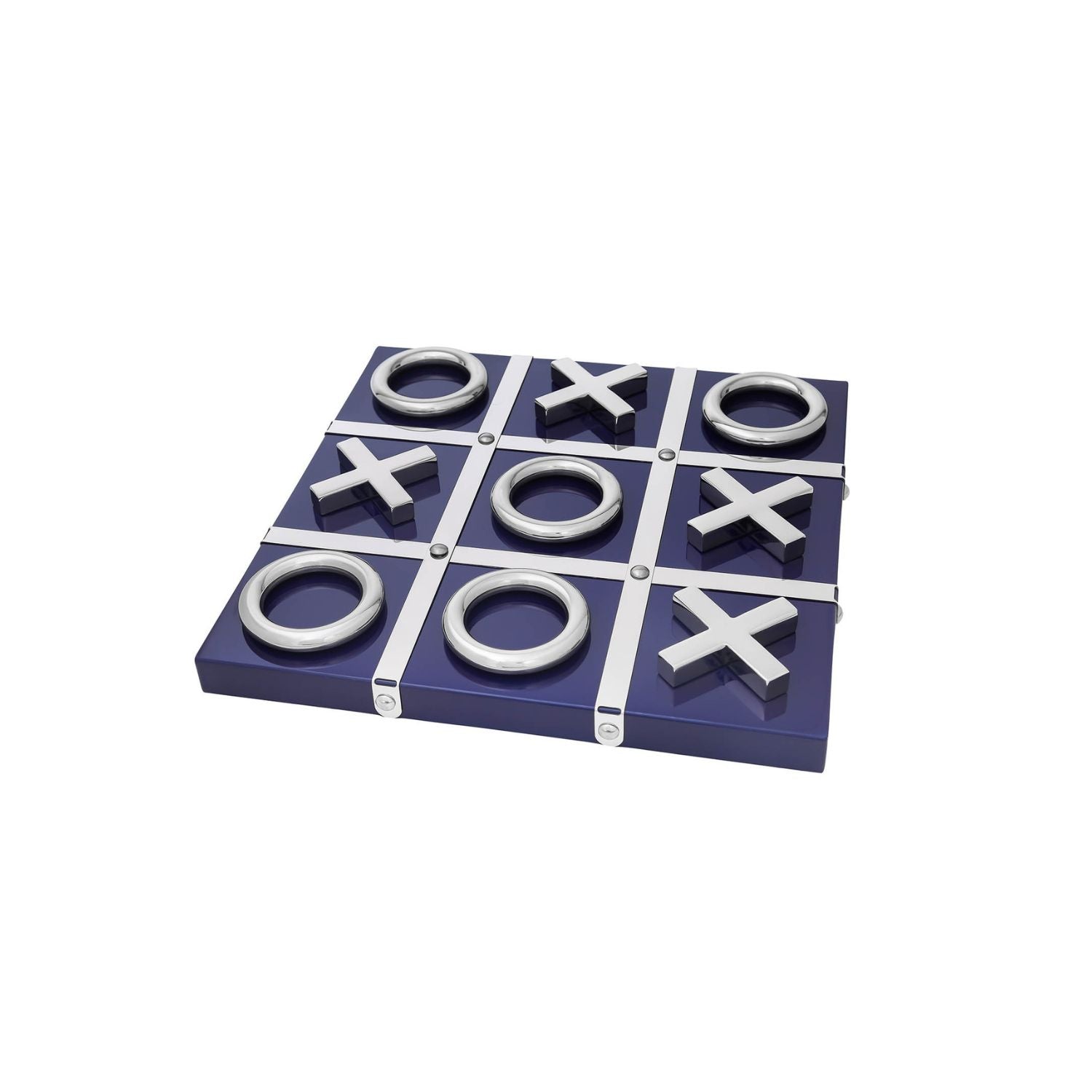 Blue and Silver Tic Tac Toe
