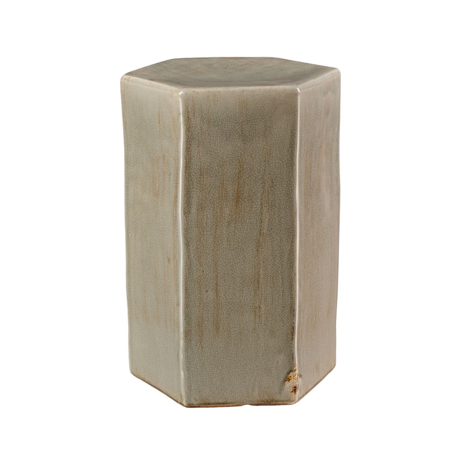 Porto Ceramic Indoor/Outdoor Side Table-Large, Gray