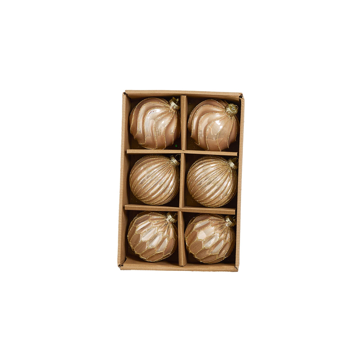 Metallic Bauble Ornament - Set of 6