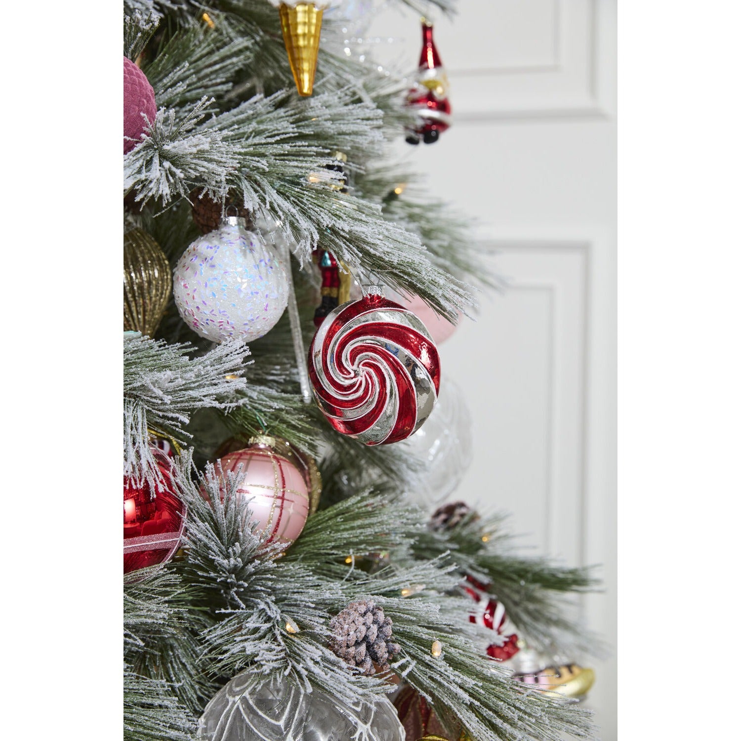 Peppermint Swirl Ornament - Set of 6