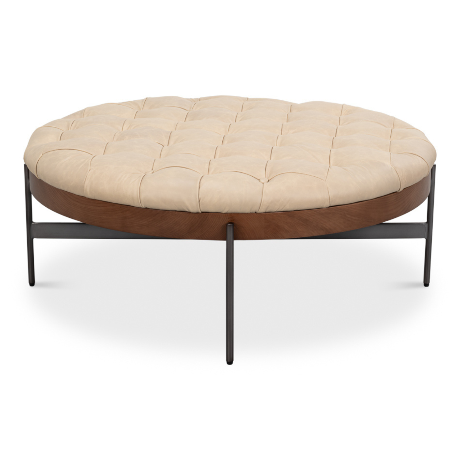 Corbet Cocktail Ottoman, Cappucino White