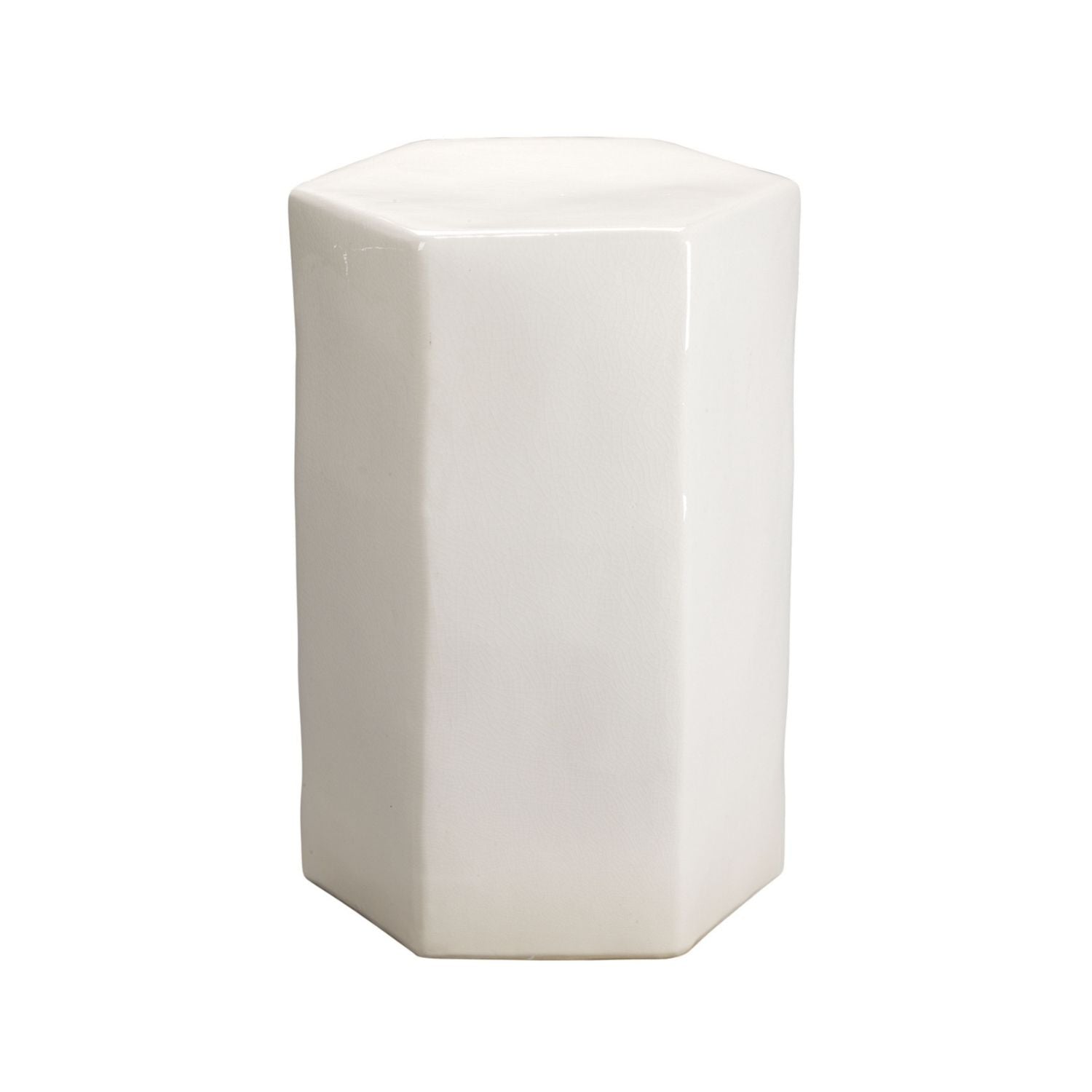 Porto Ceramic Indoor/Outdoor Side Table-Large, White