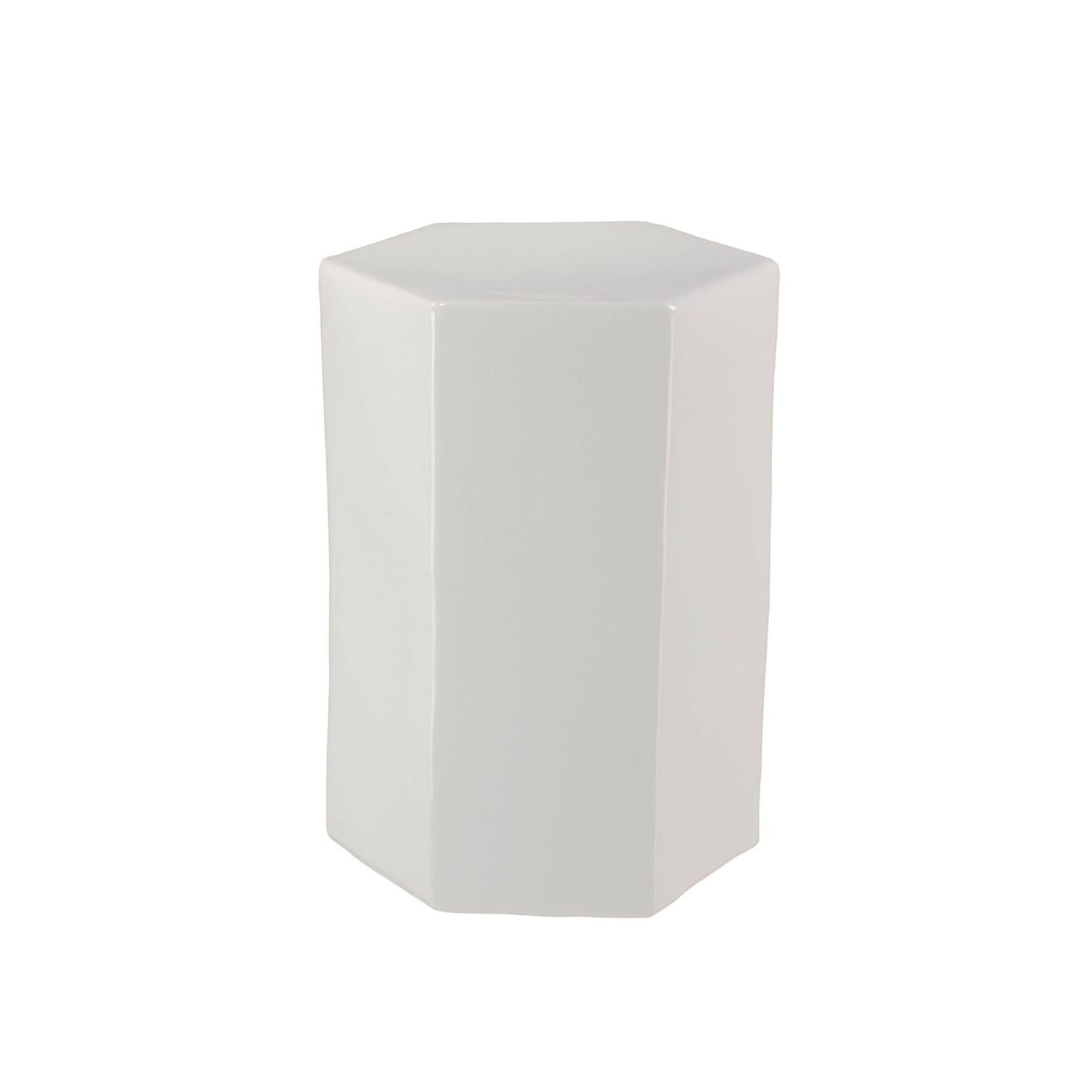 Porto Ceramic Indoor/Outdoor Side Table-Small, White