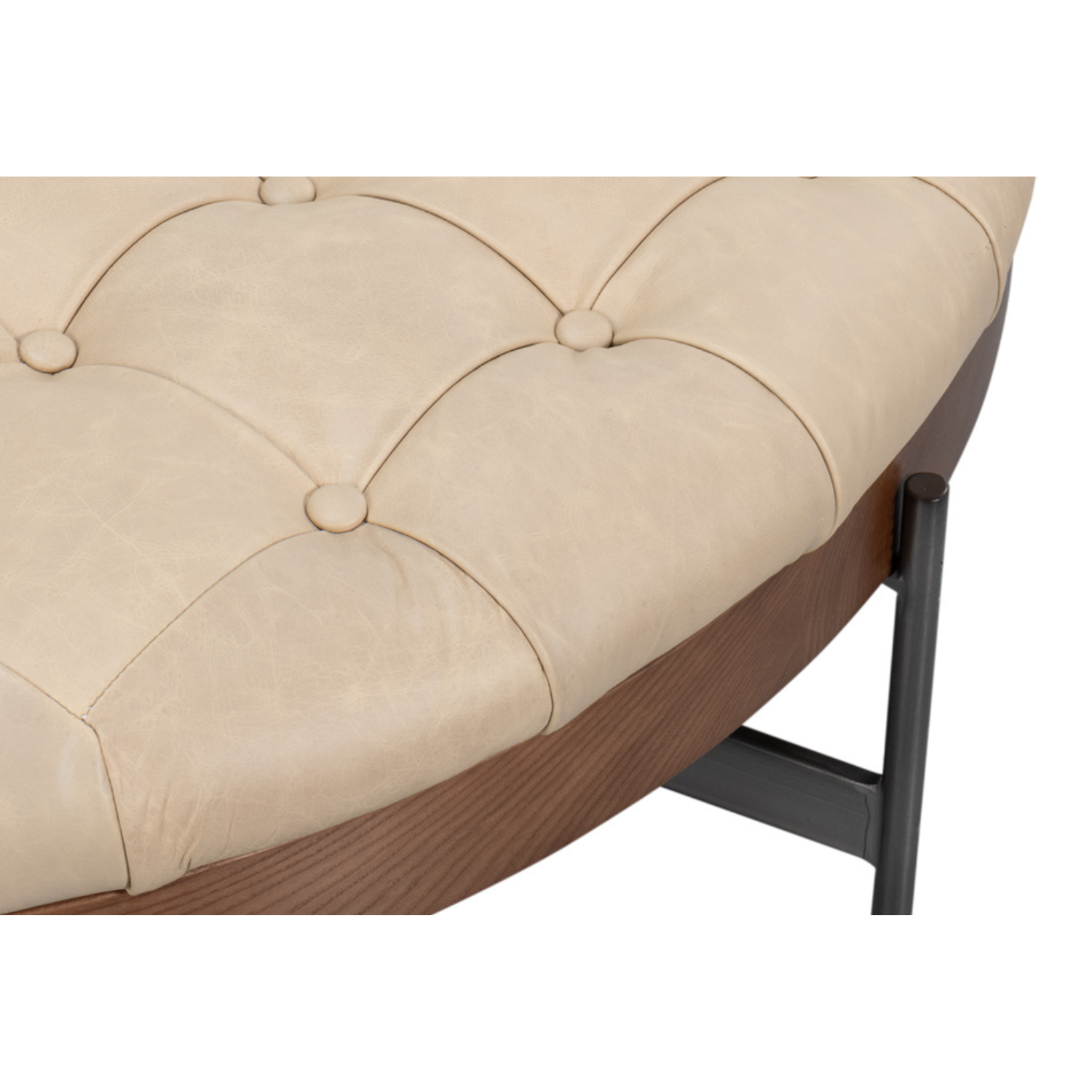 Corbet Cocktail Ottoman, Cappucino White