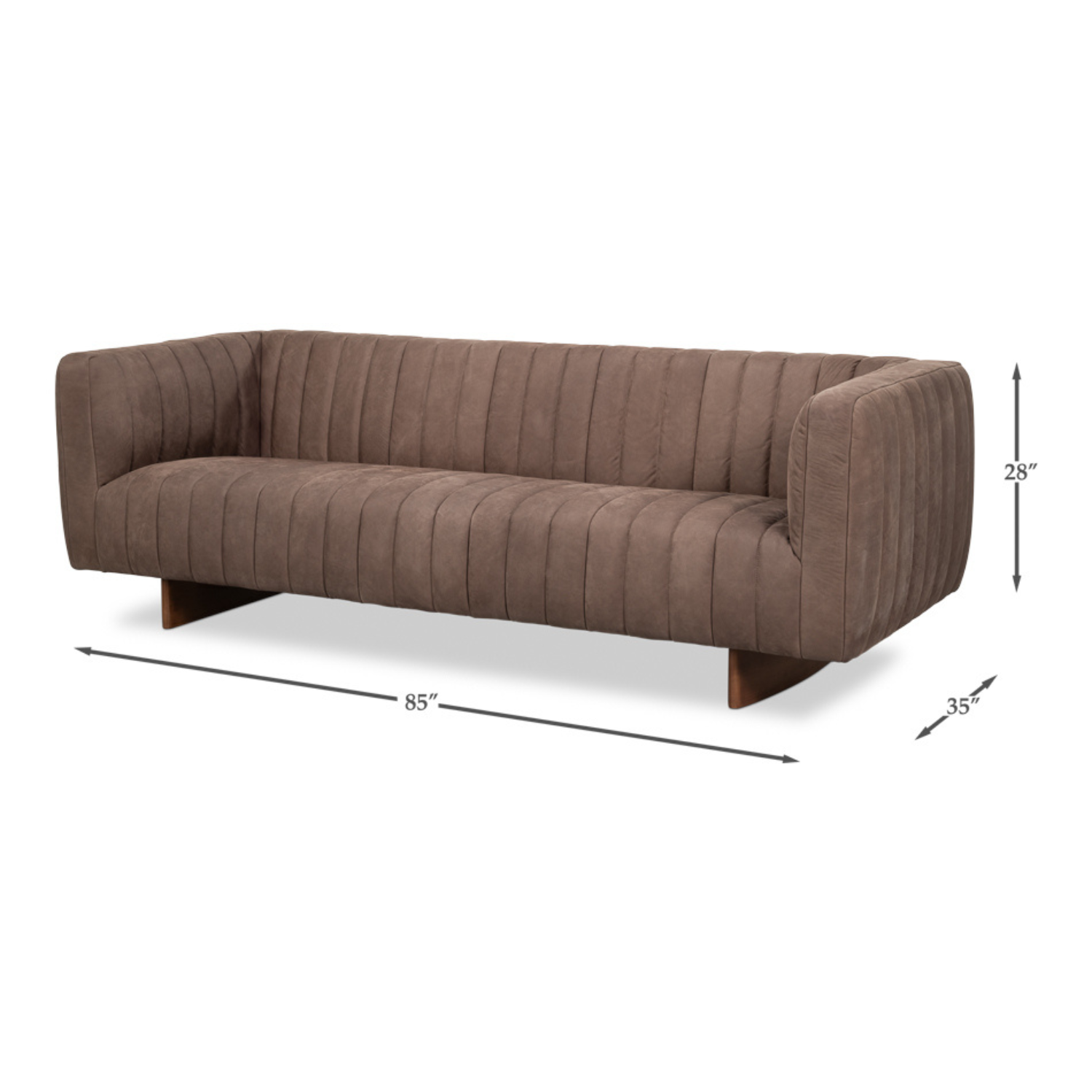 Denys Leather Sofa Scotland Grey