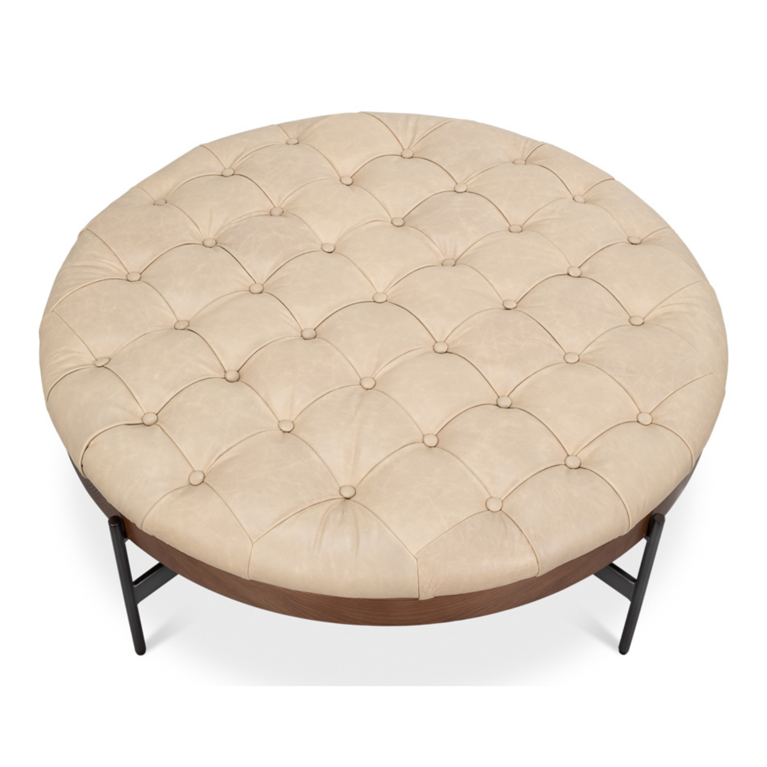 Corbet Cocktail Ottoman, Cappucino White
