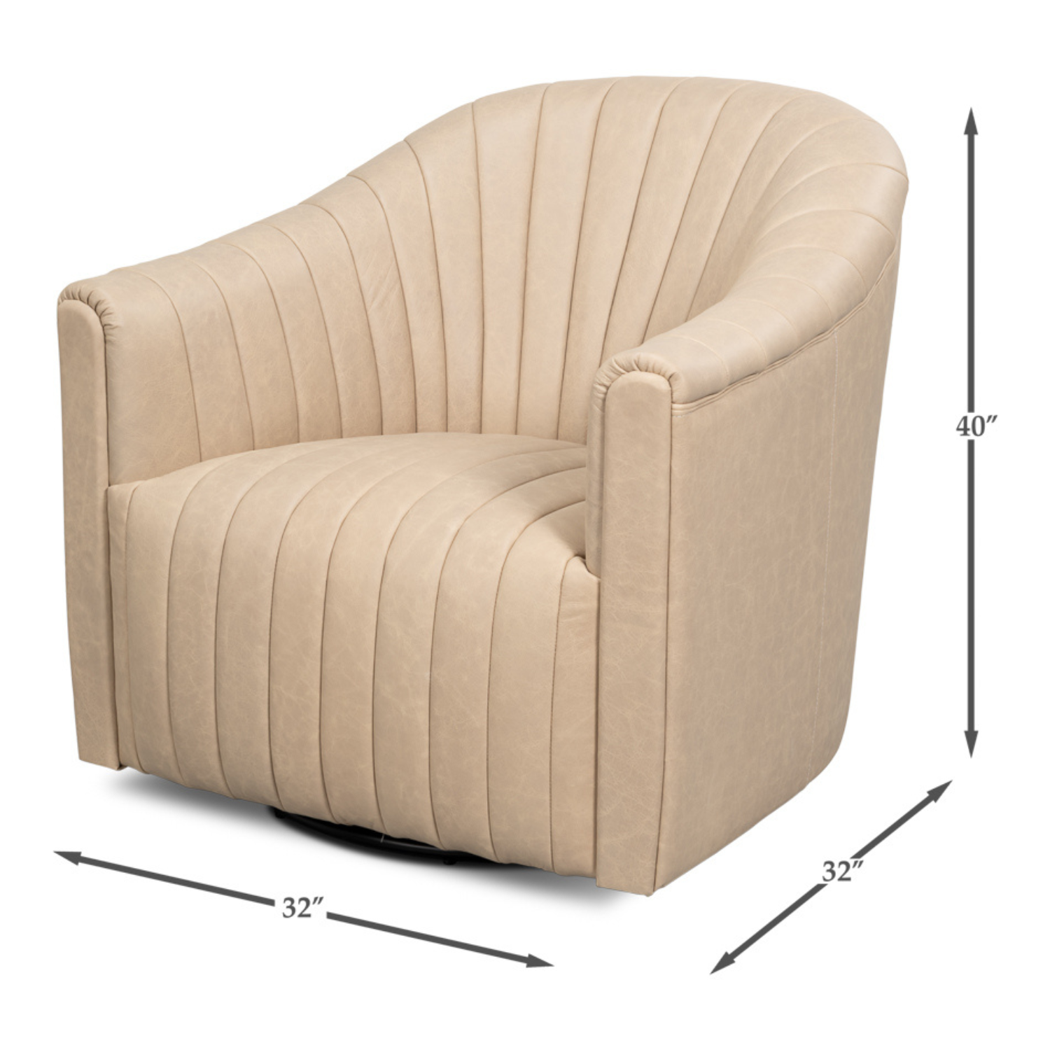 Essex Swivel Chair Cappucino White