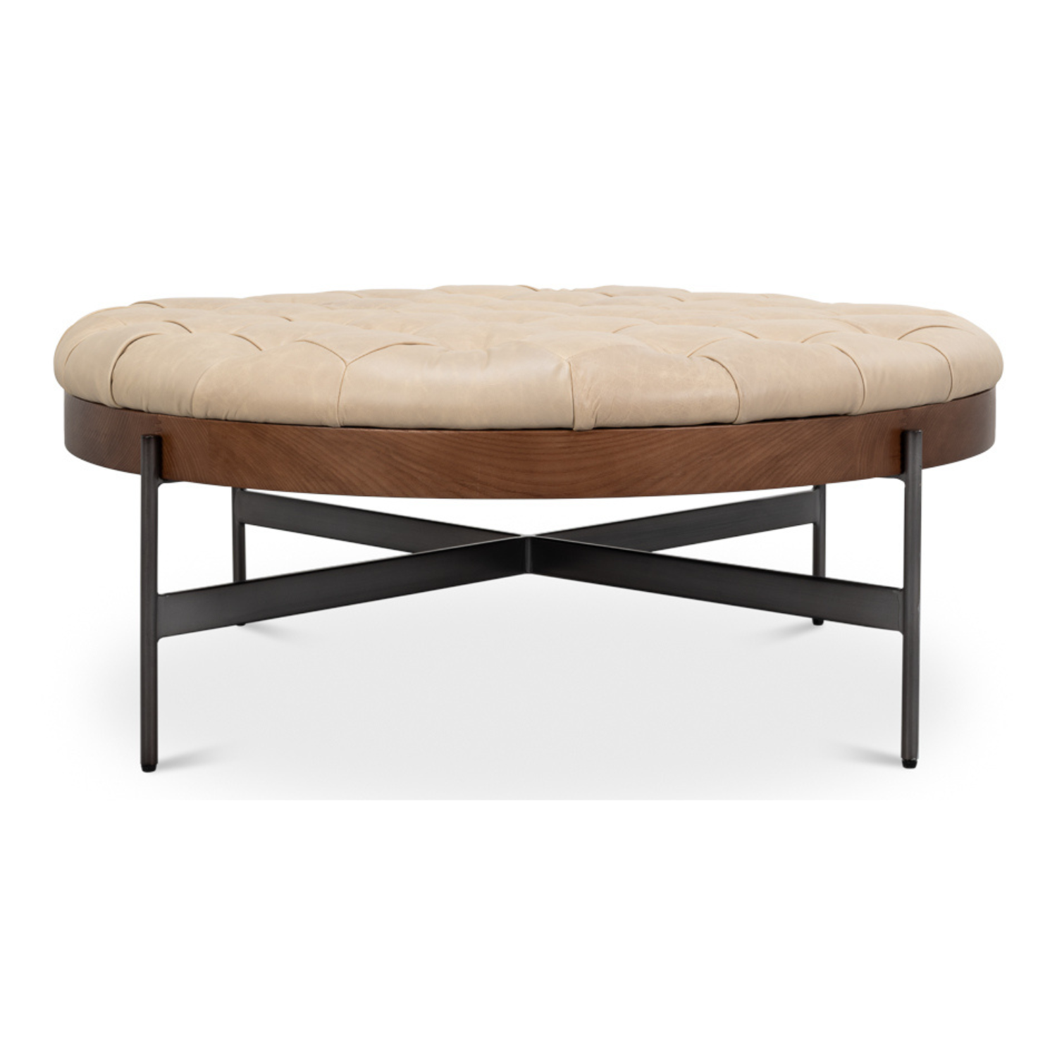 Corbet Cocktail Ottoman, Cappucino White