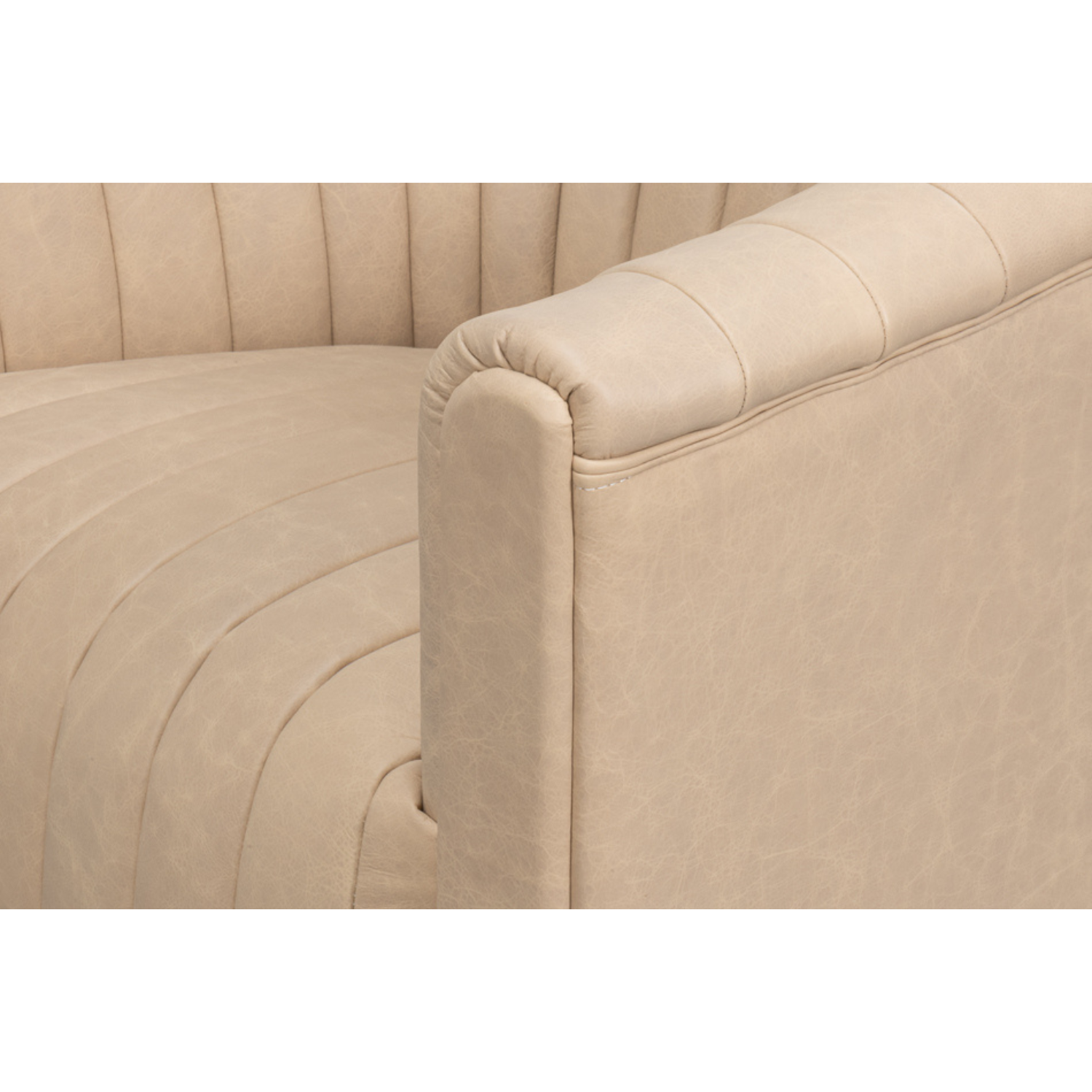 Essex Swivel Chair Cappucino White