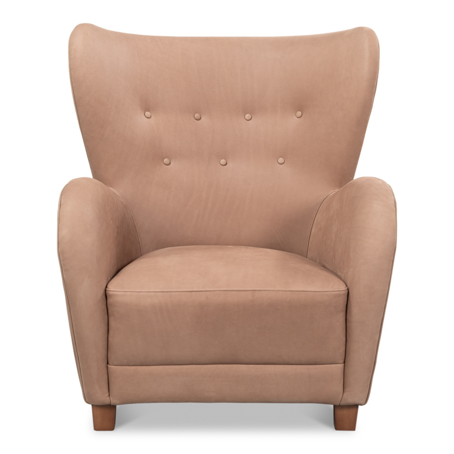 Lombard Wing Chair Greece Grey Leather
