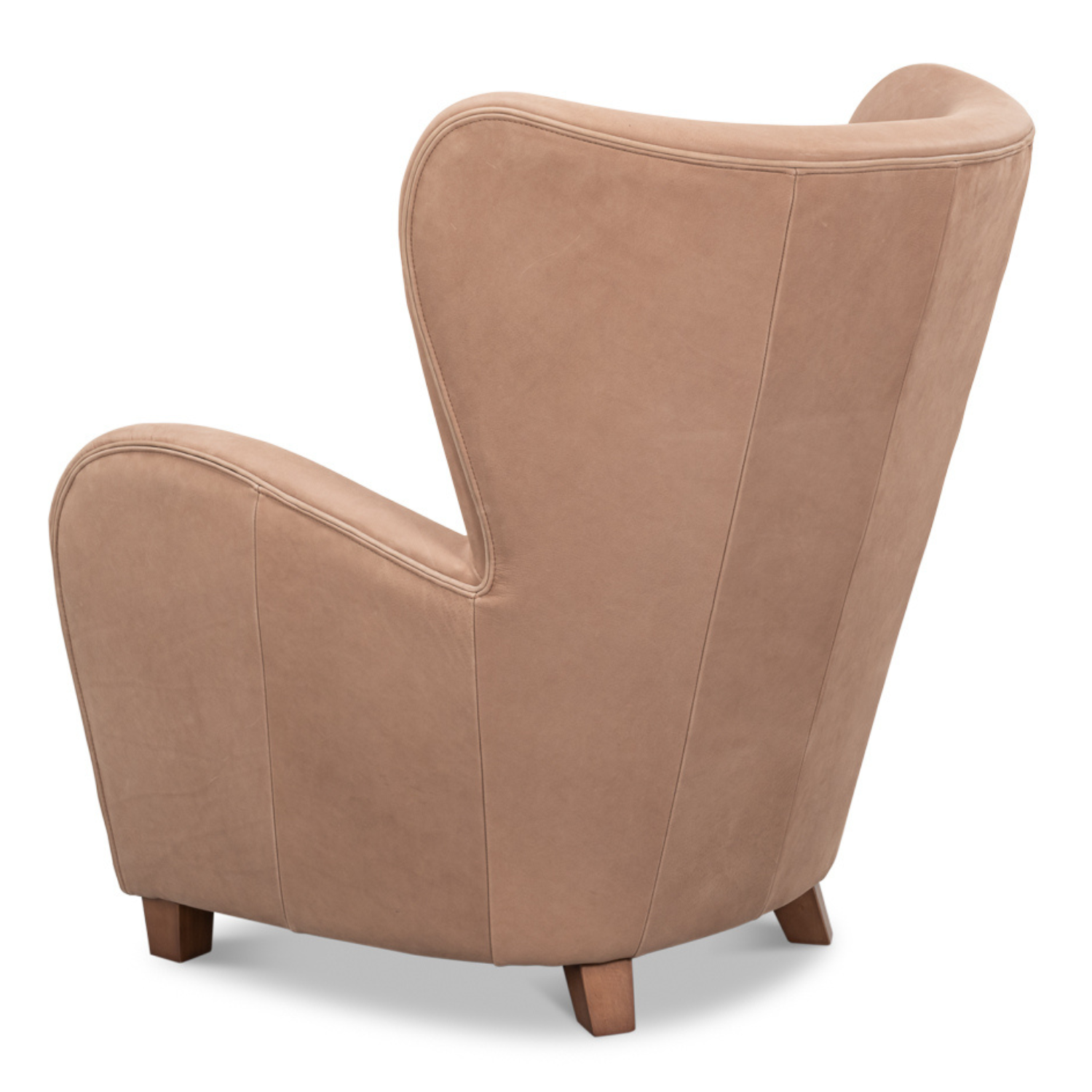 Lombard Wing Chair Greece Grey Leather