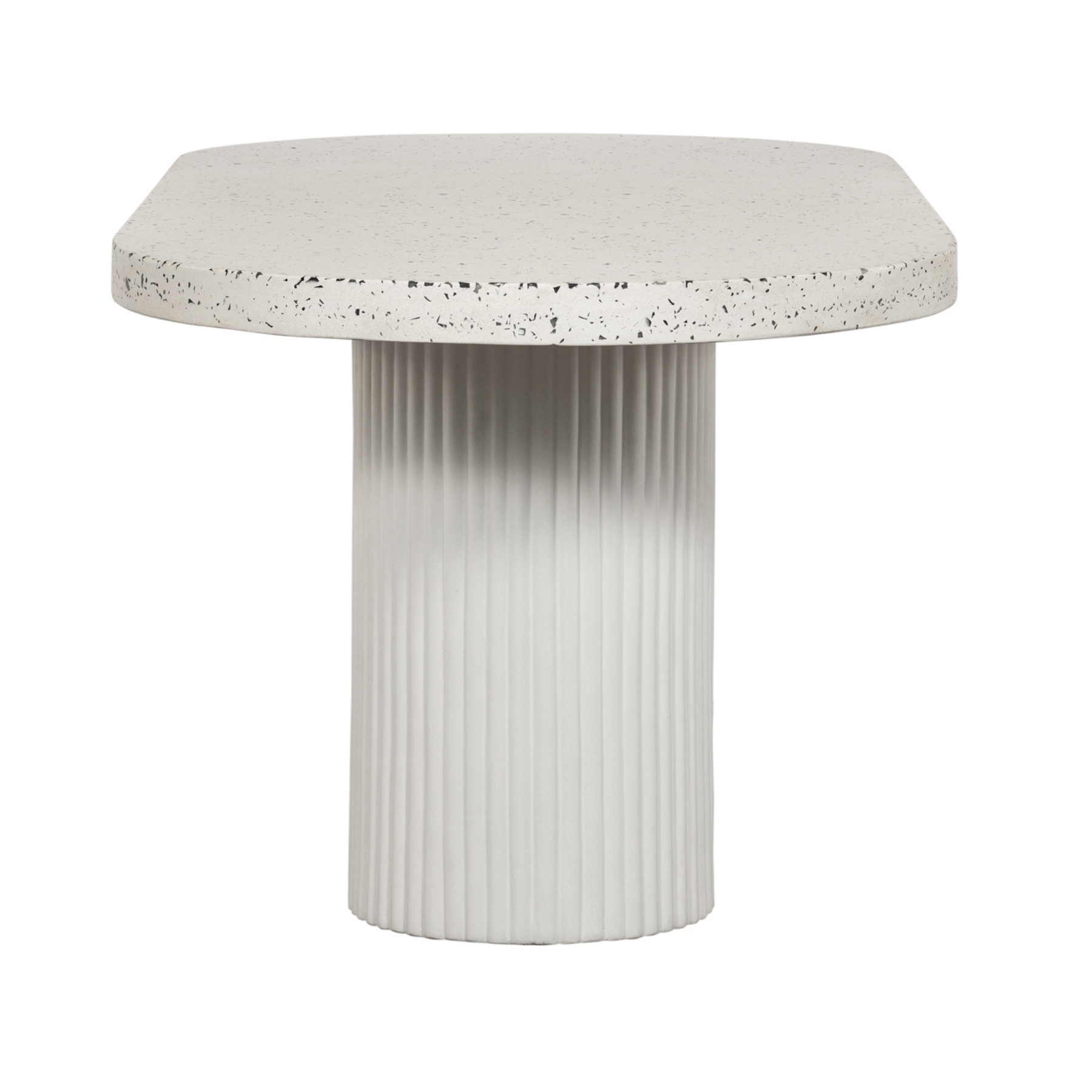 Talon Outdoor Dining Table Terrazzo White