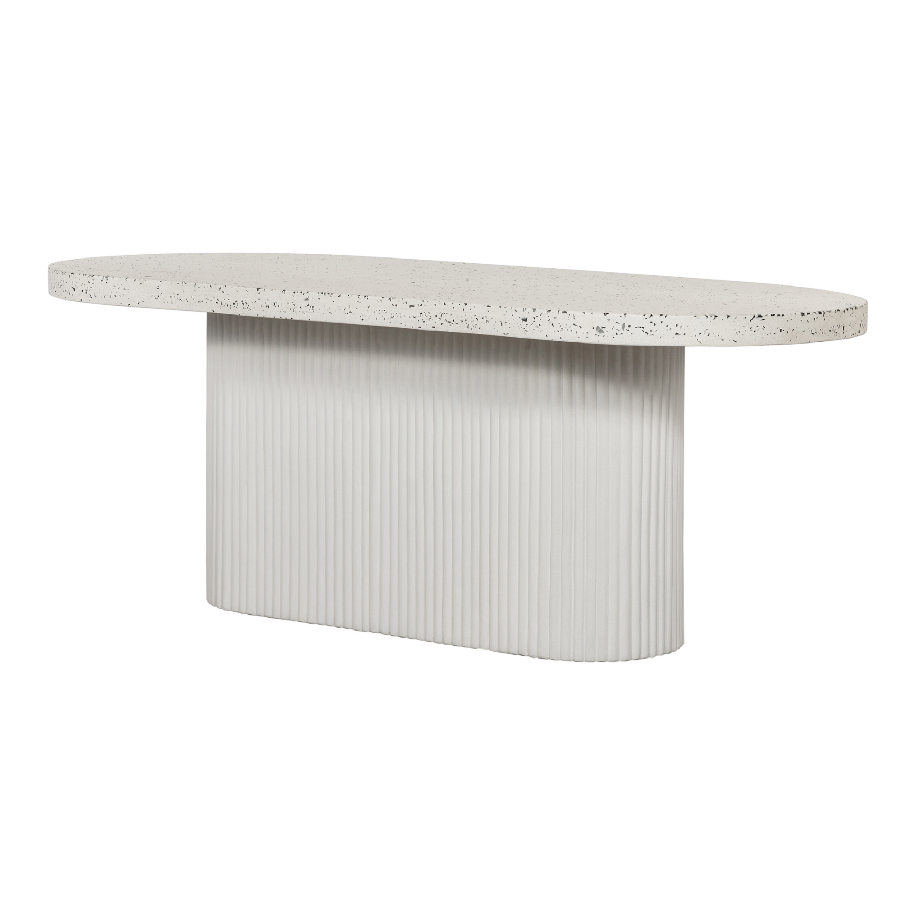 Talon Outdoor Dining Table Terrazzo White