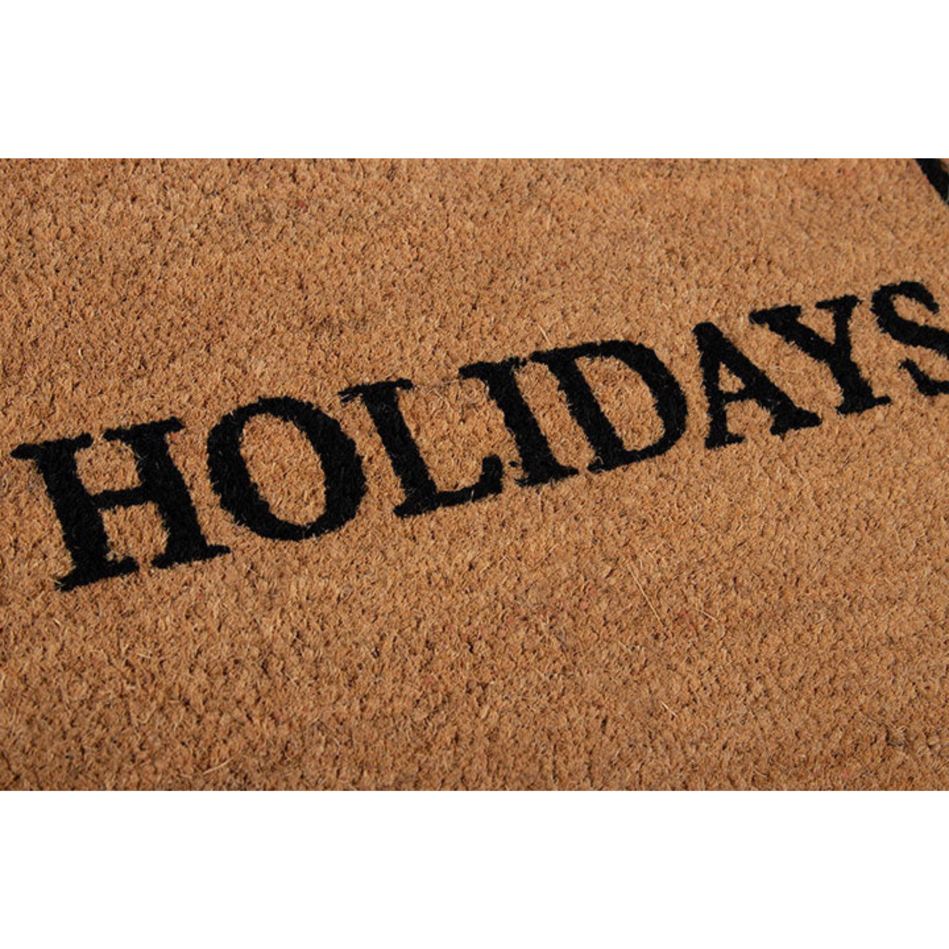 Erin Gates by Momeni Park Holidays Black Hand Woven Natural Coir Doormat 1'6" x 2'6"