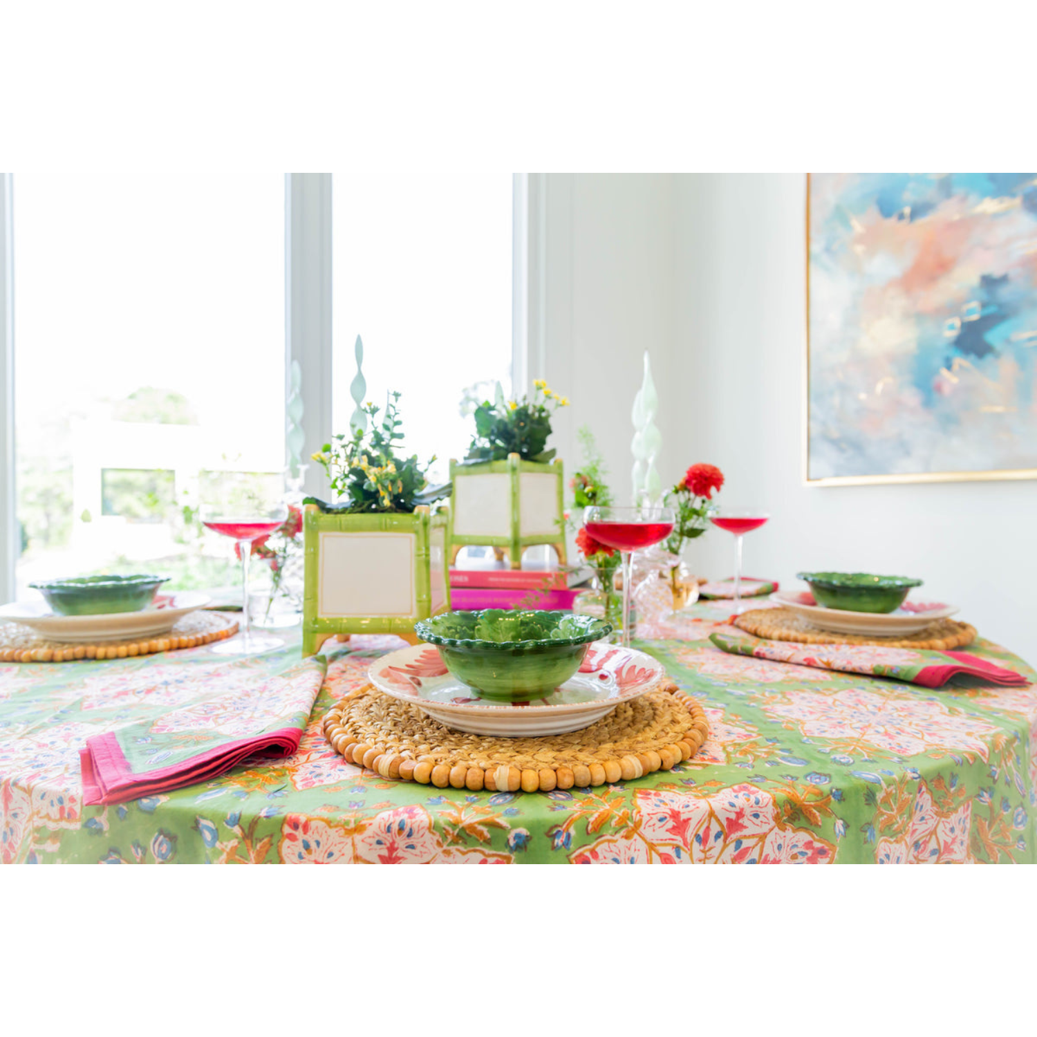 Cabana Tablecloth, Pretty in Pink
