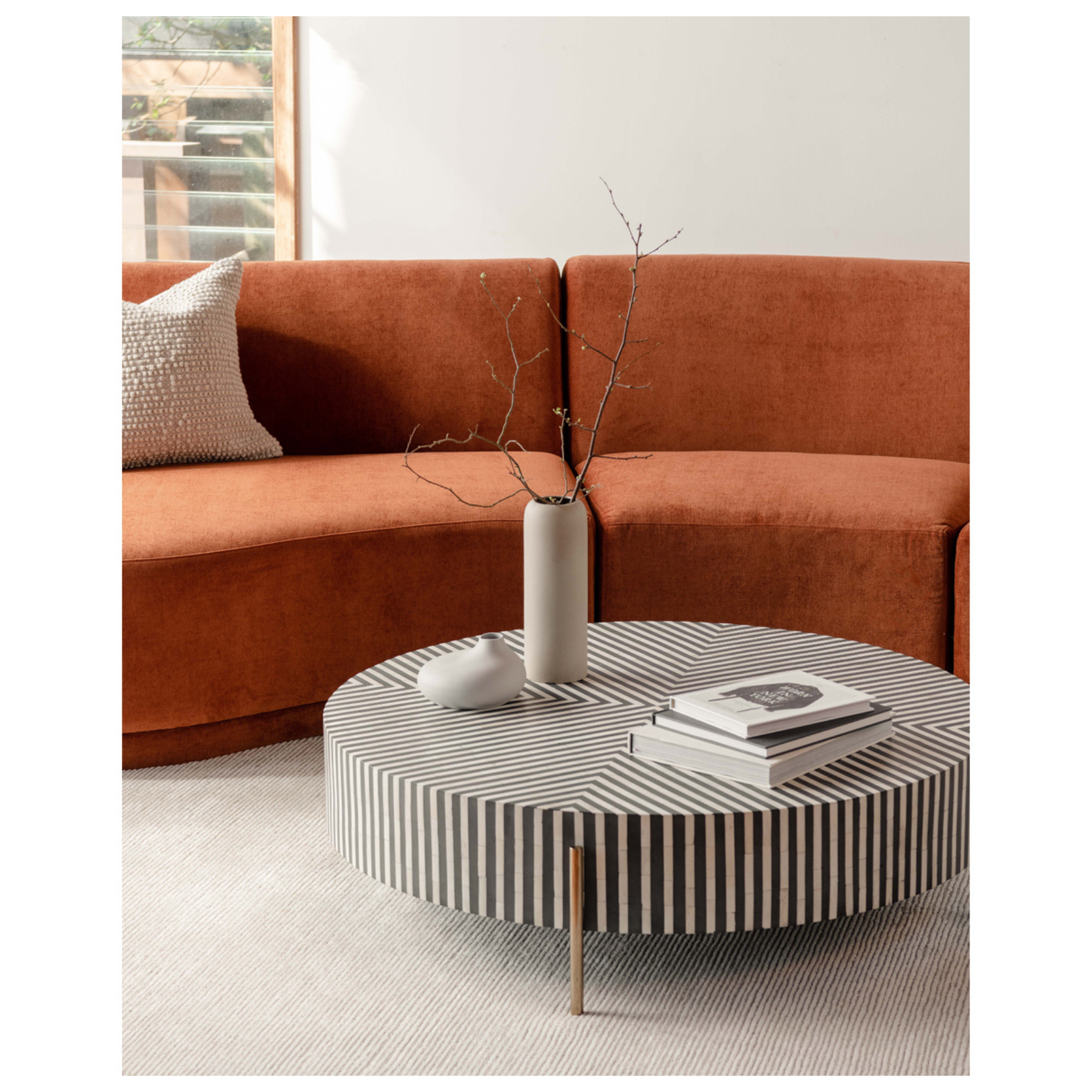 Morrow Coffee Table Black and White