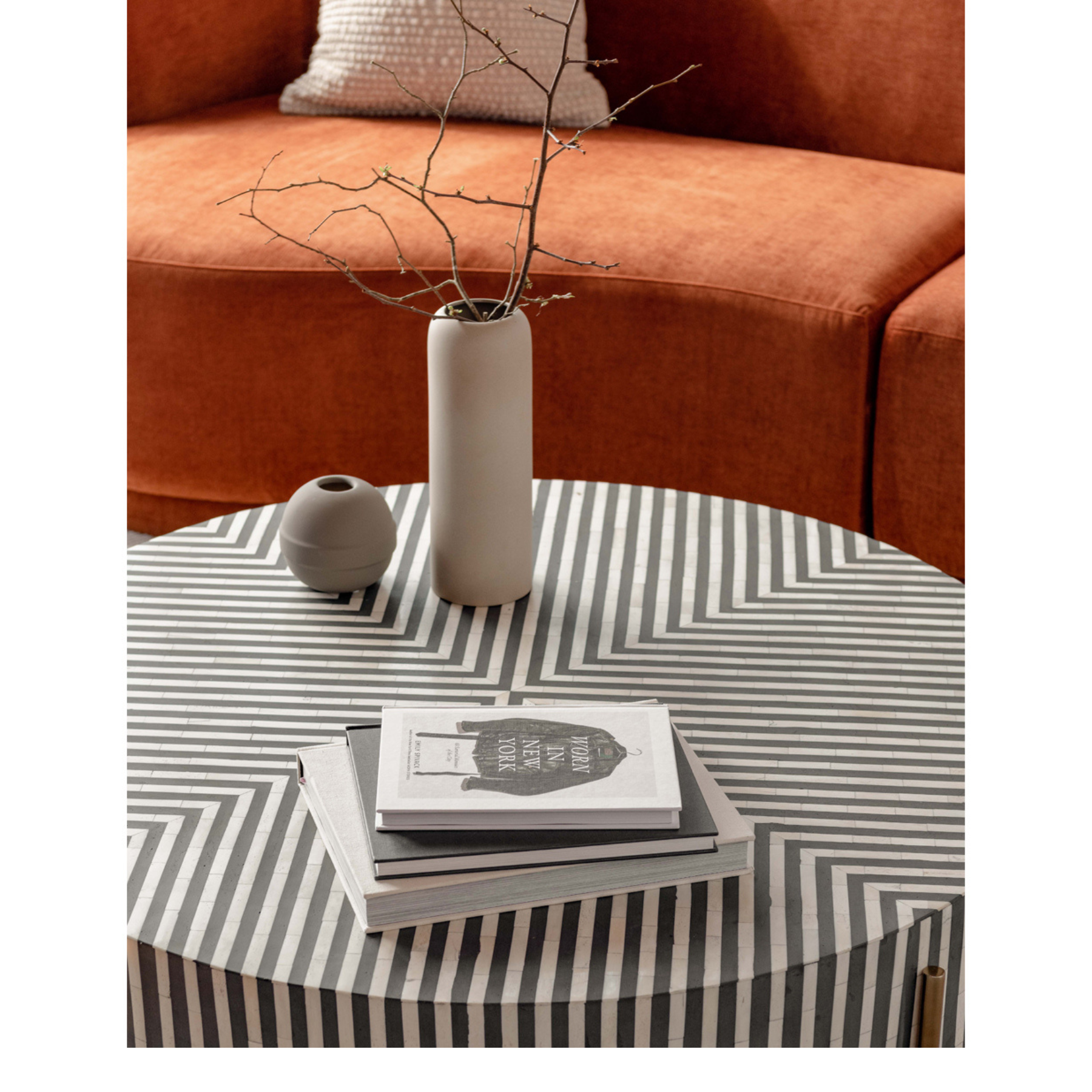 Morrow Coffee Table Black and White