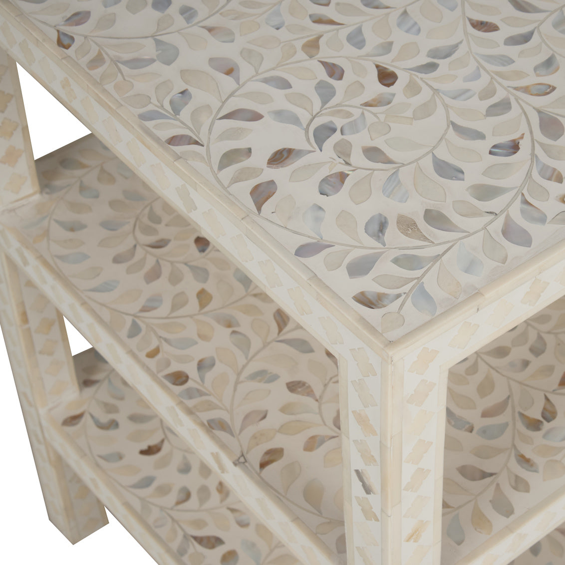 Leaf Inlay Side Table