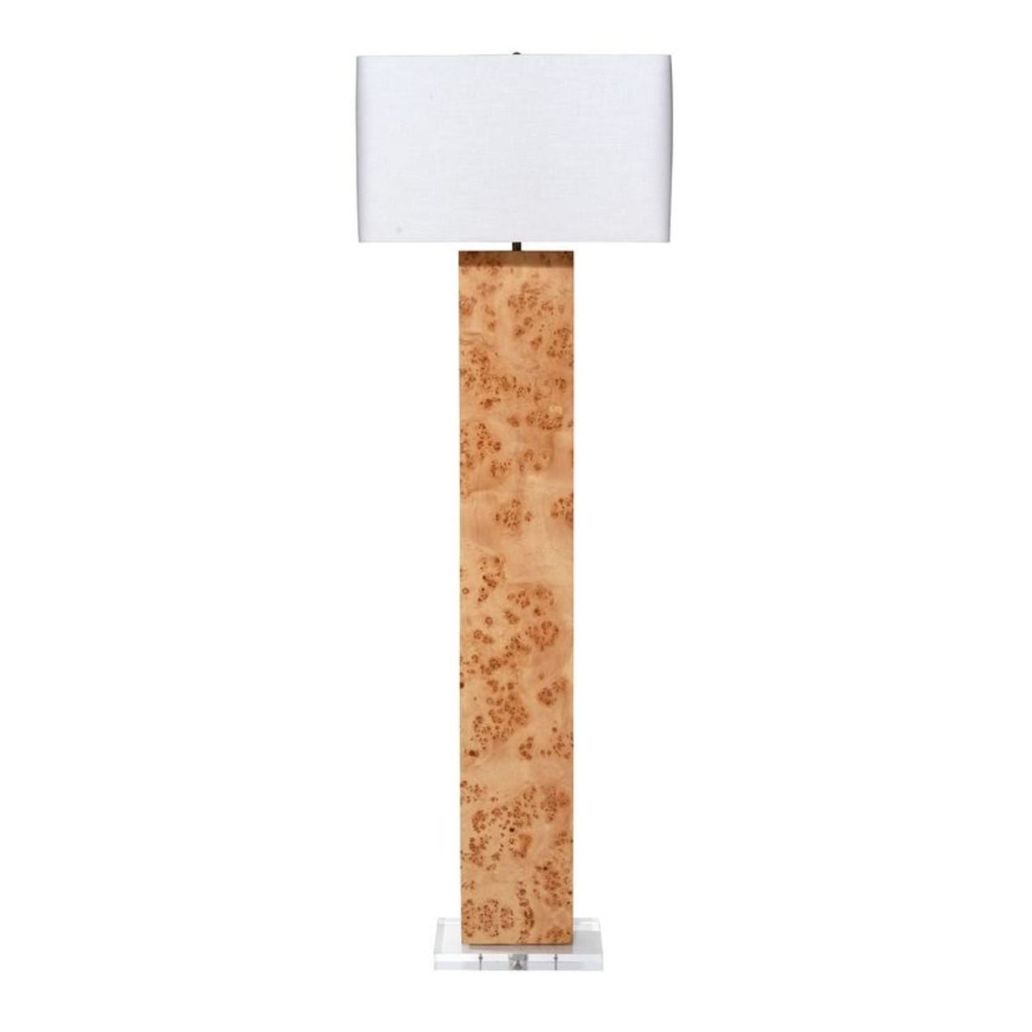 Parallel Burl Wood Floor Lamp