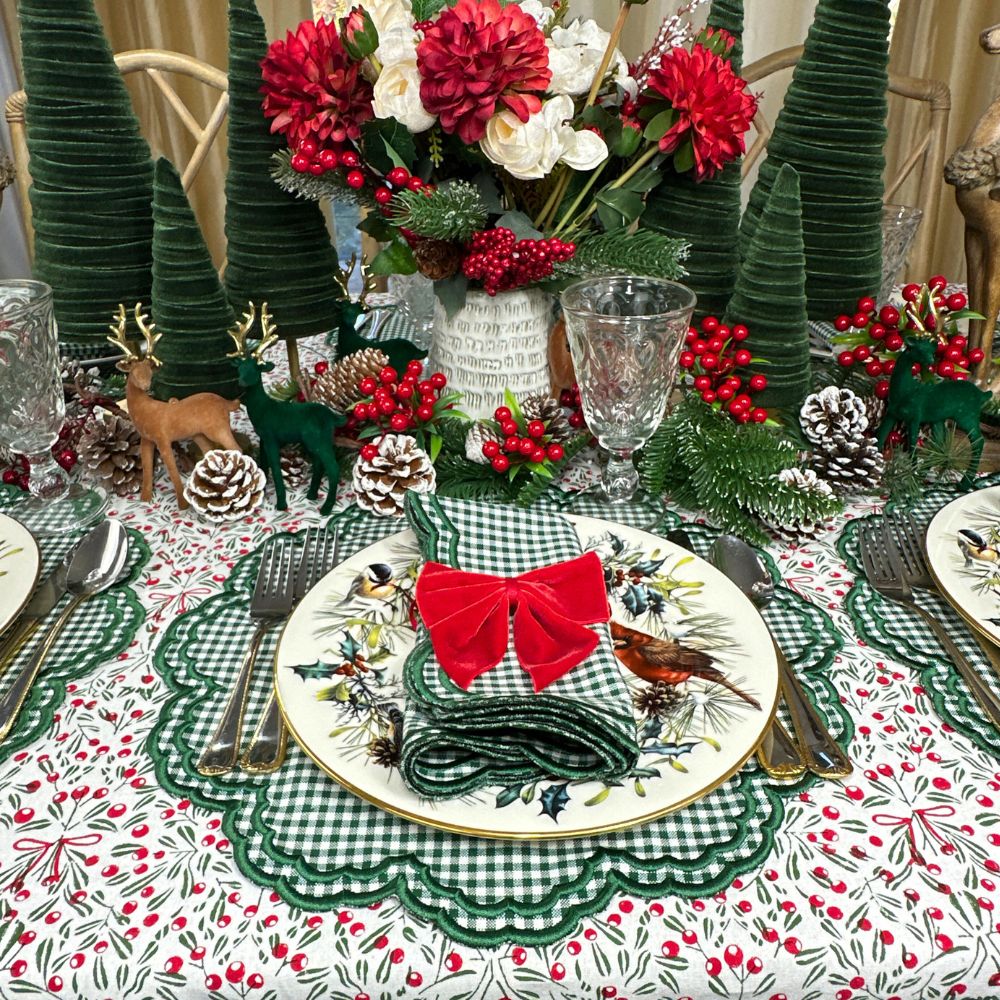 Bettina Placemat - Dark Green Gingham (Set of 4)