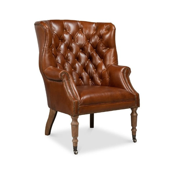 Welsh Leather Chair - Vintage Havana