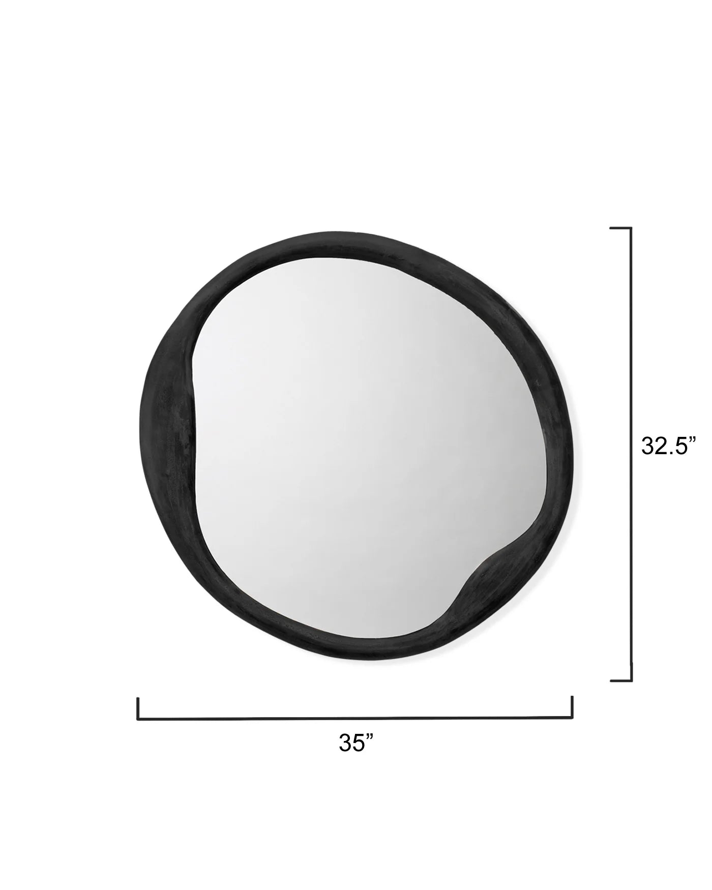 Organic Round Mirror Antique Iron