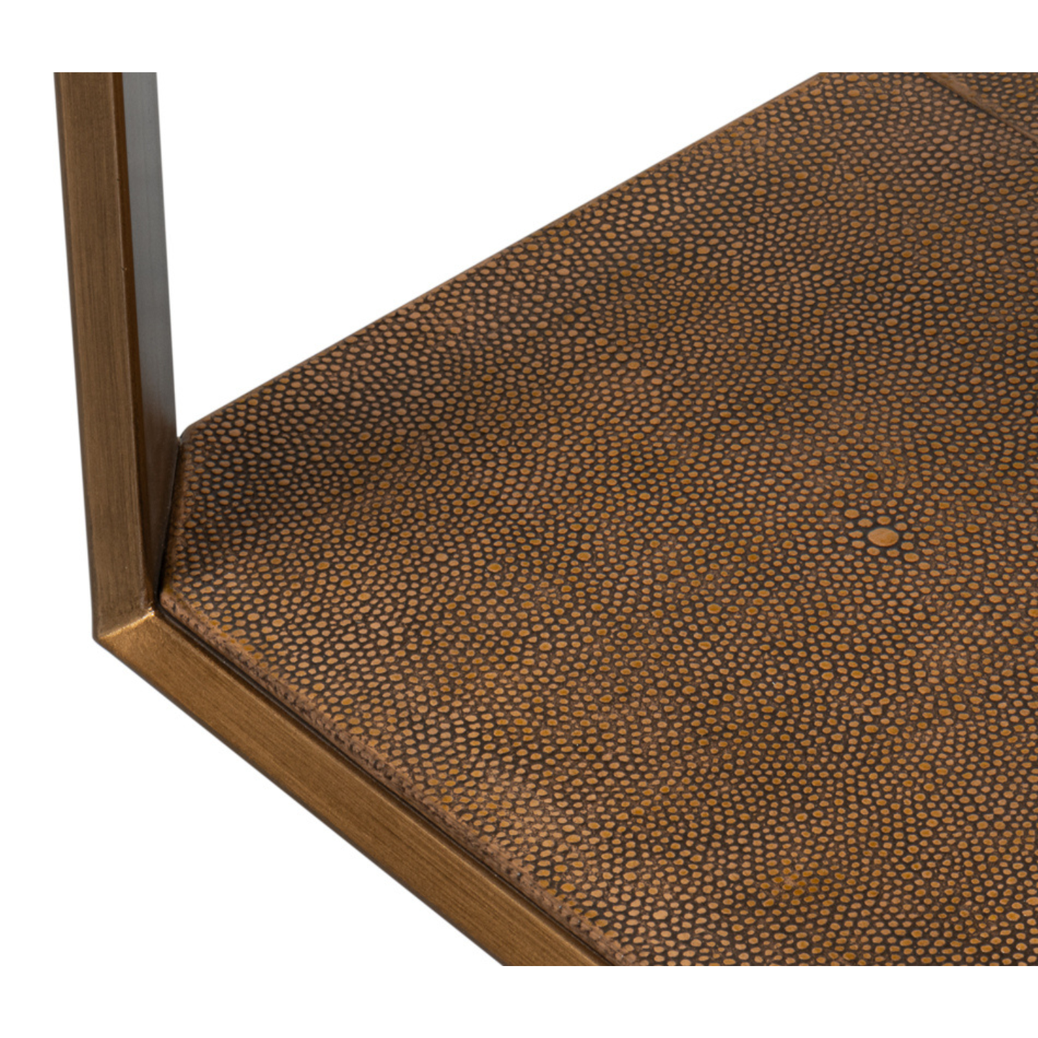 Gilbert Shagreen Side Table, Tawny Brown