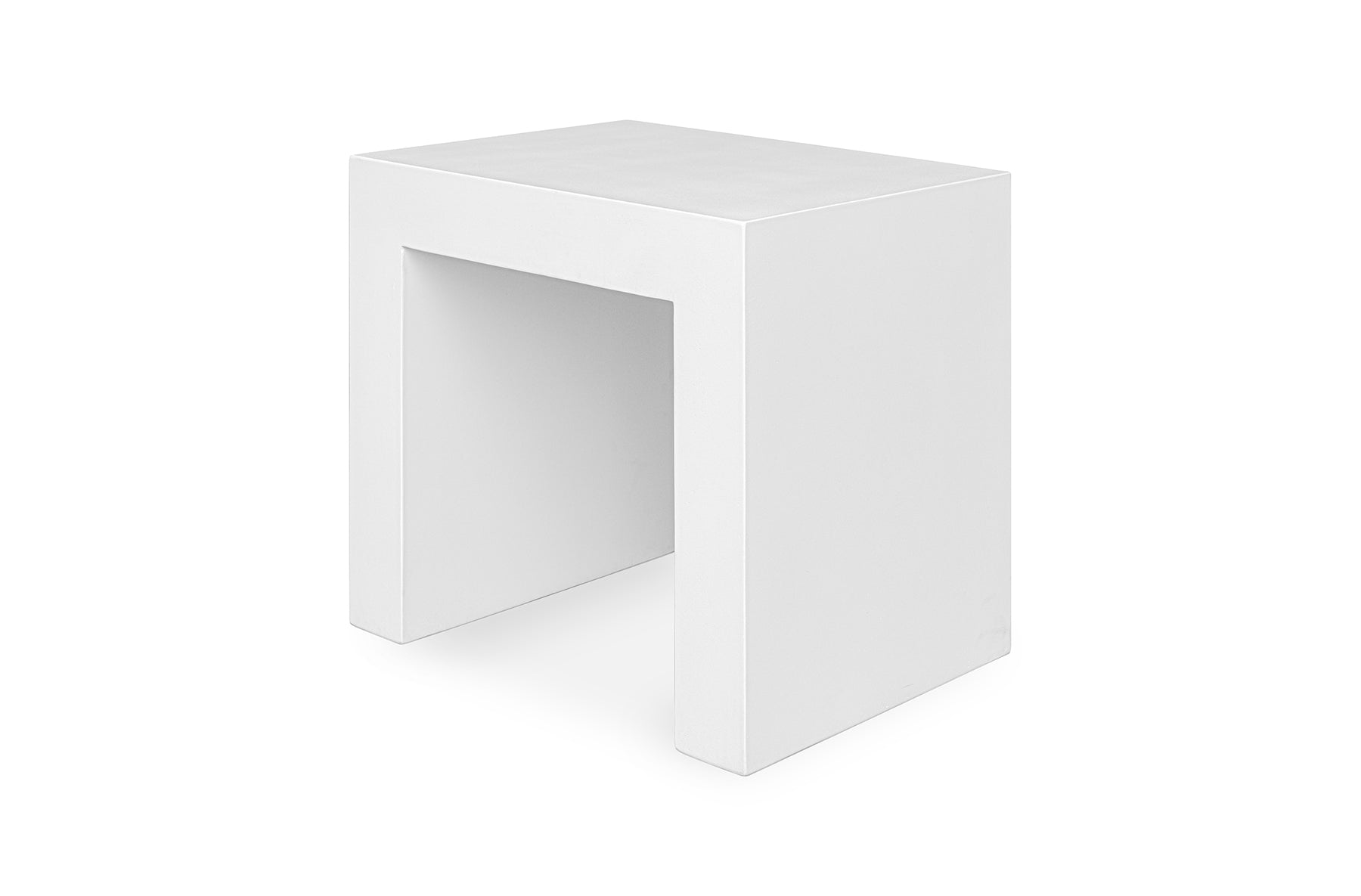 Leander Outdoor Stool - White