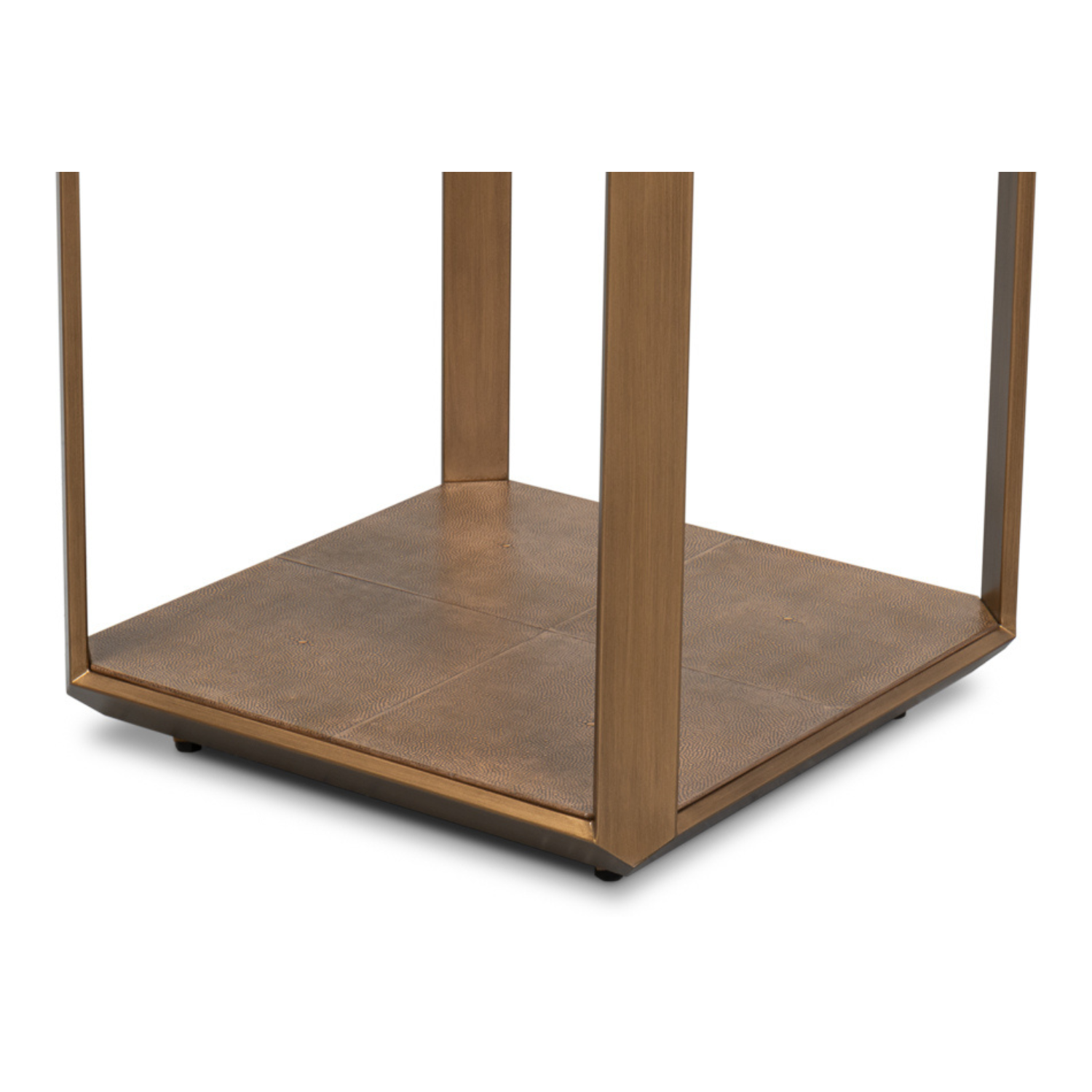 Gilbert Shagreen Side Table, Tawny Brown