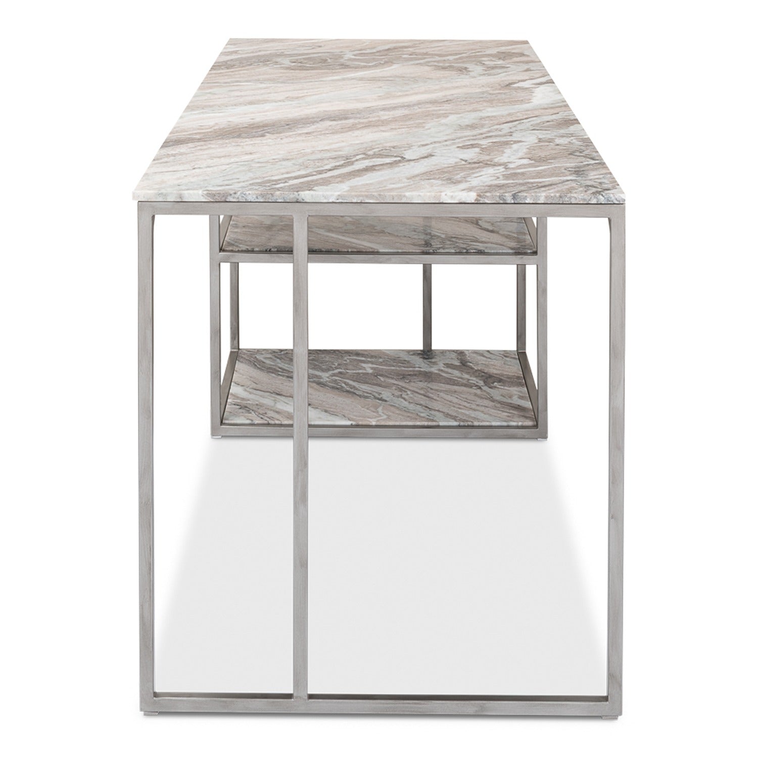 Open Desk With Shelves, Marble Top
