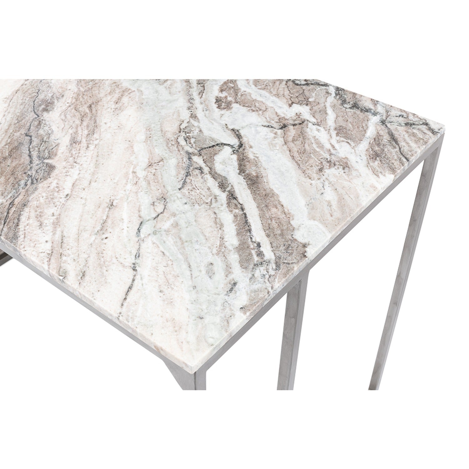Open Desk With Shelves, Marble Top