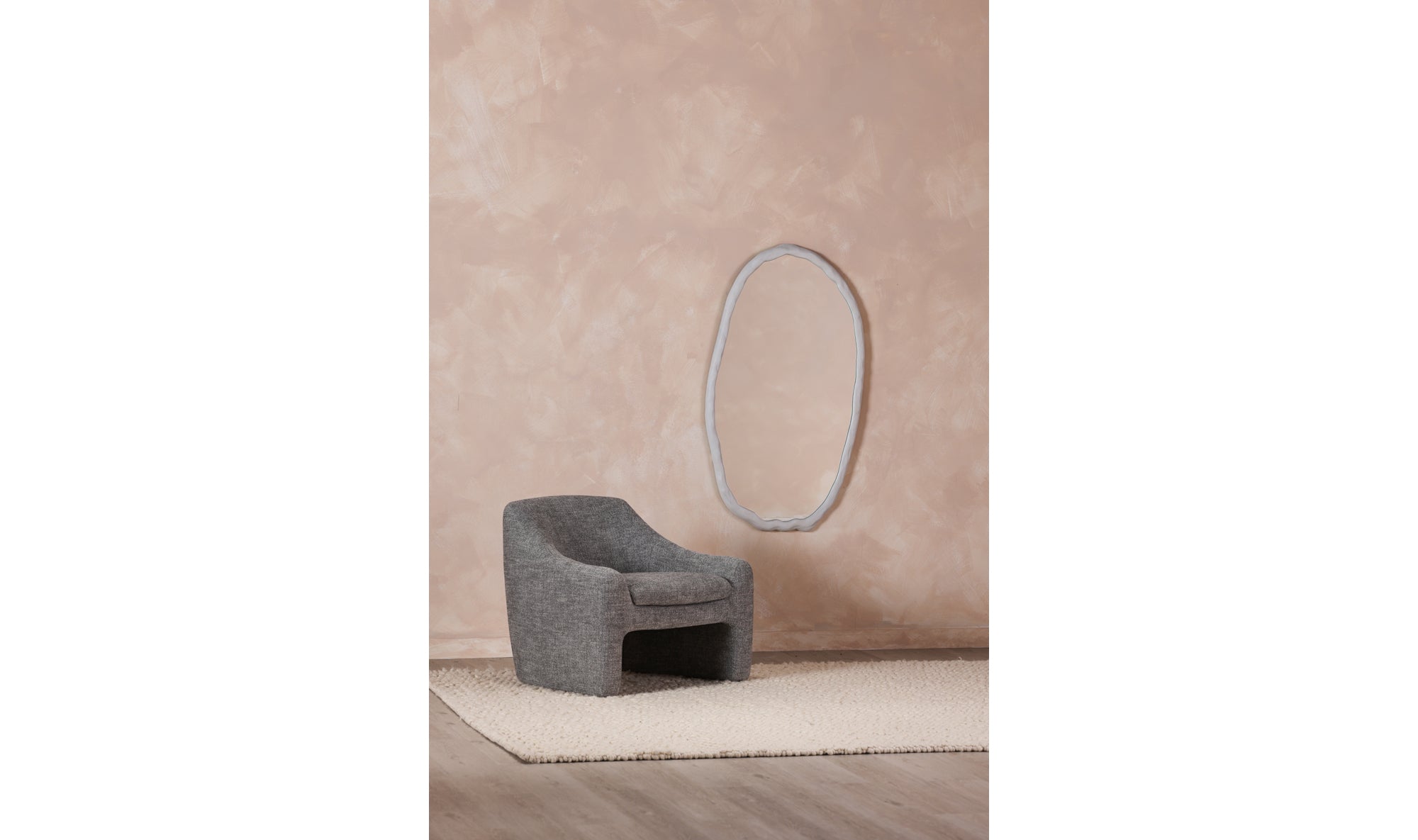 Forge Oval Mirror - White