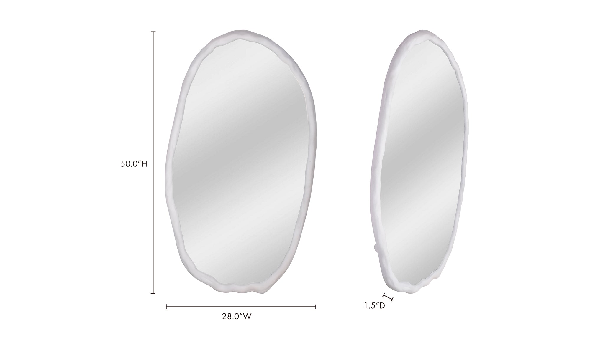 Forge Oval Mirror - White