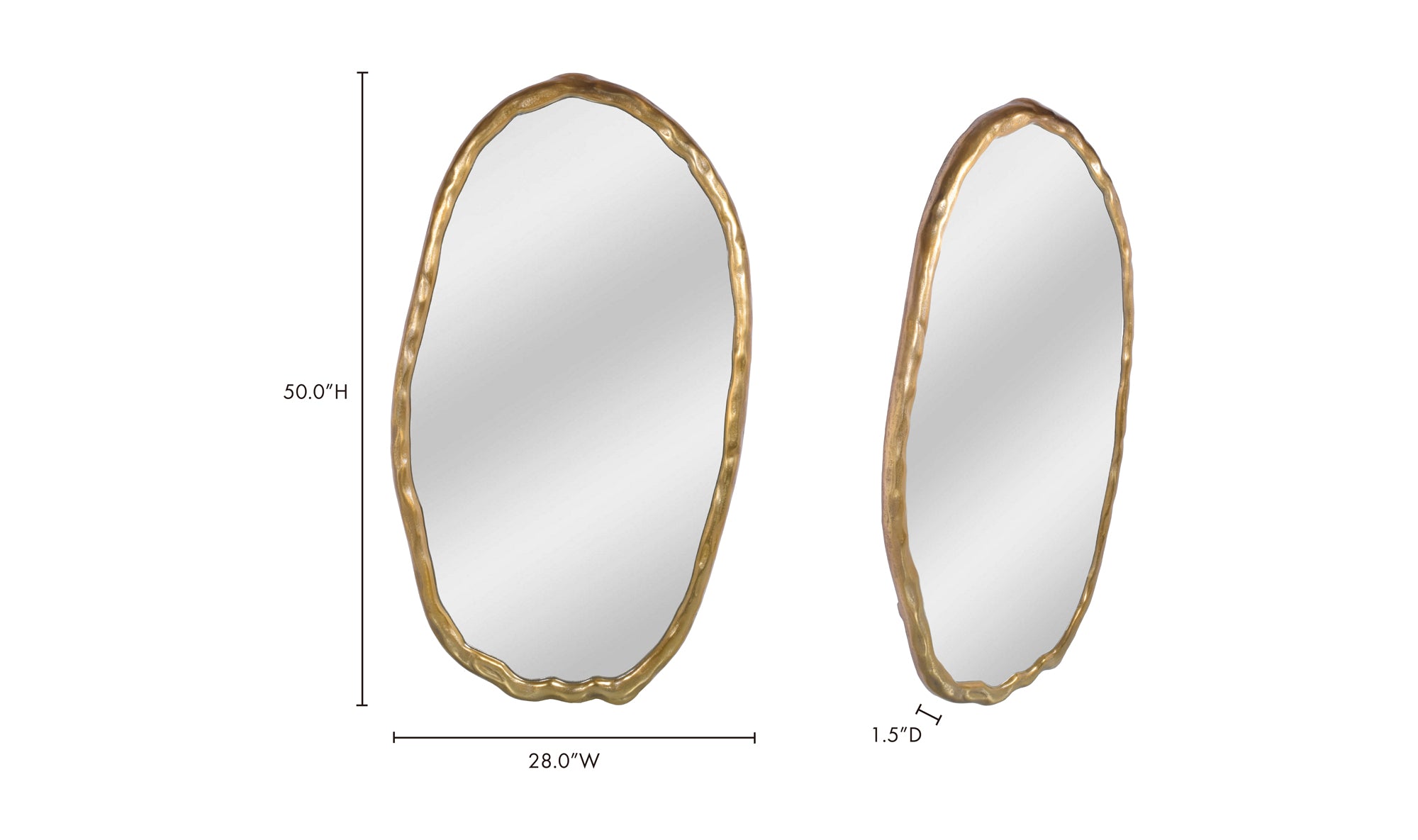 Forge Oval Mirror - Gold