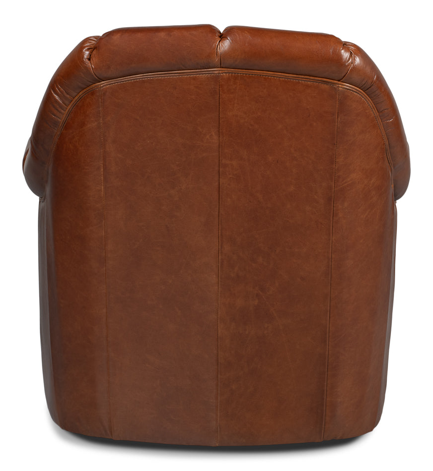 Scoth Swivel Chair - Distilled Leather